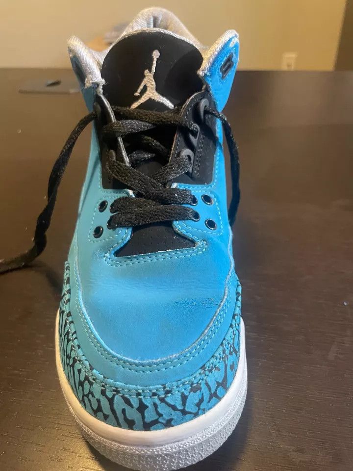 Nike Jordan 3 Retro Powder Blue 2014 Size US 5.5 / EU 38 - 4 Thumbnail