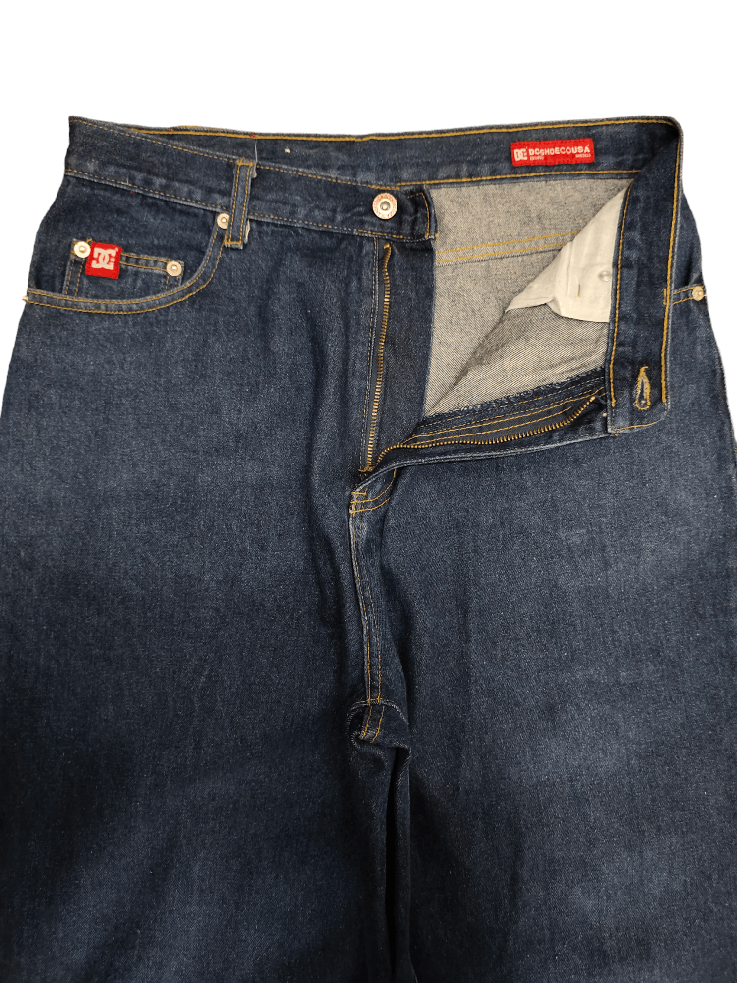 DC DC Embroidered Wide Leg Denim Y2k Jnco Baggy Jeans Size US 32 / EU 48 - 14 Thumbnail