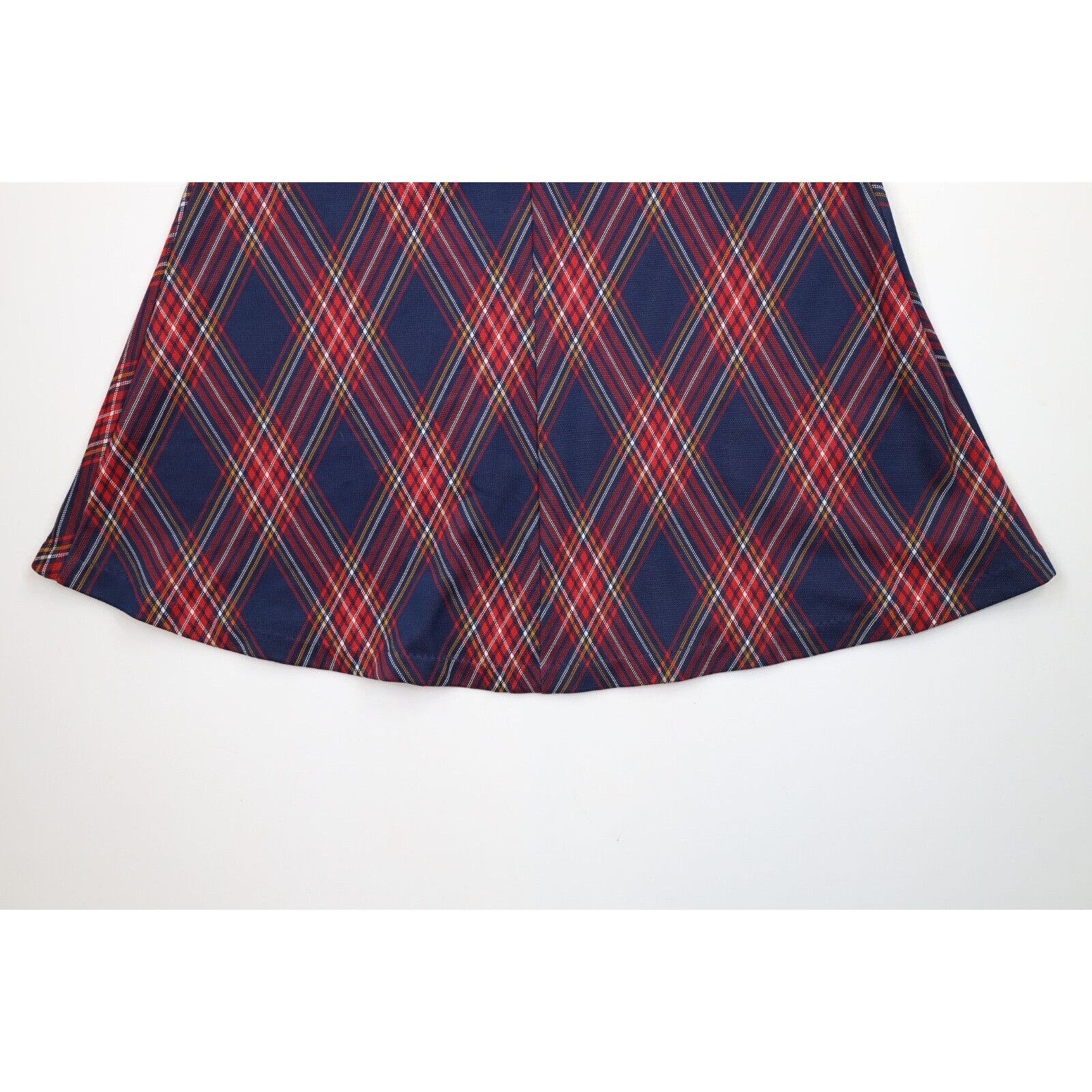 Vintage Vintage 70s Streetwear Distressed Knit Plaid Skirt Size 34" / US 12 / IT 48 - 10 Thumbnail
