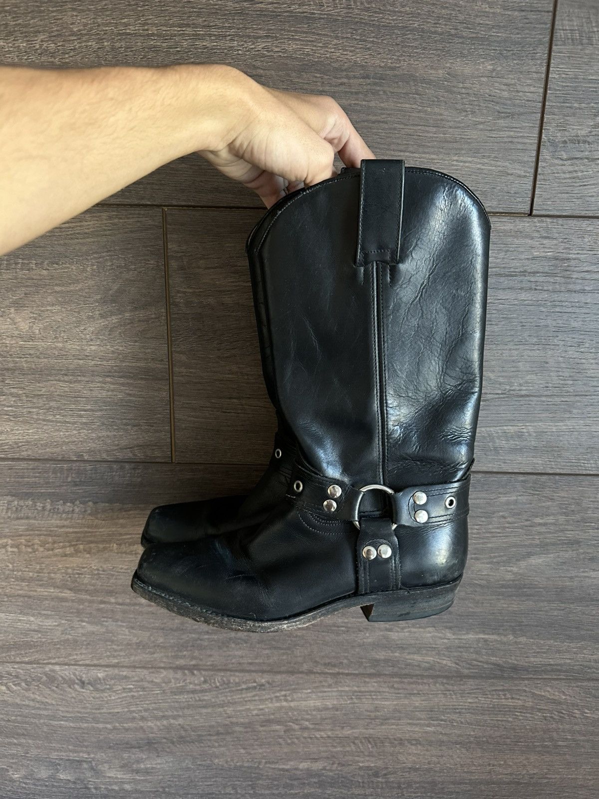 Sendra Vintage Sendra Black Leather Harness Biker Boots Sz 4,5 US Size US 4.5 / IT 34.5 - 9 Thumbnail