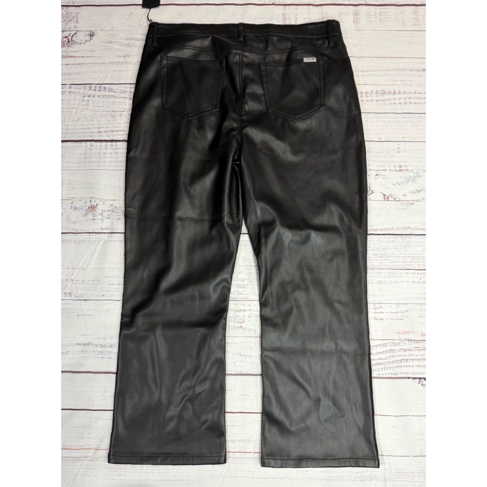 Vintage Joe's Jeans Womens Faux Leather Pants 34 Black Straight Size 34 New Size 24" / US 00 / IT 34 - 6 Thumbnail