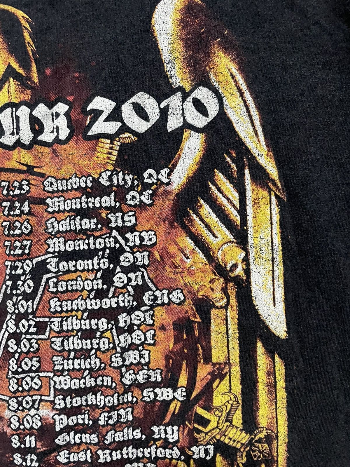 Band Tees × Slayer × Vintage Slayer World Tour 2010 Tee Vintage Rock Metal T-Shirt Size US XL / EU 56 / 4 - 15 Thumbnail