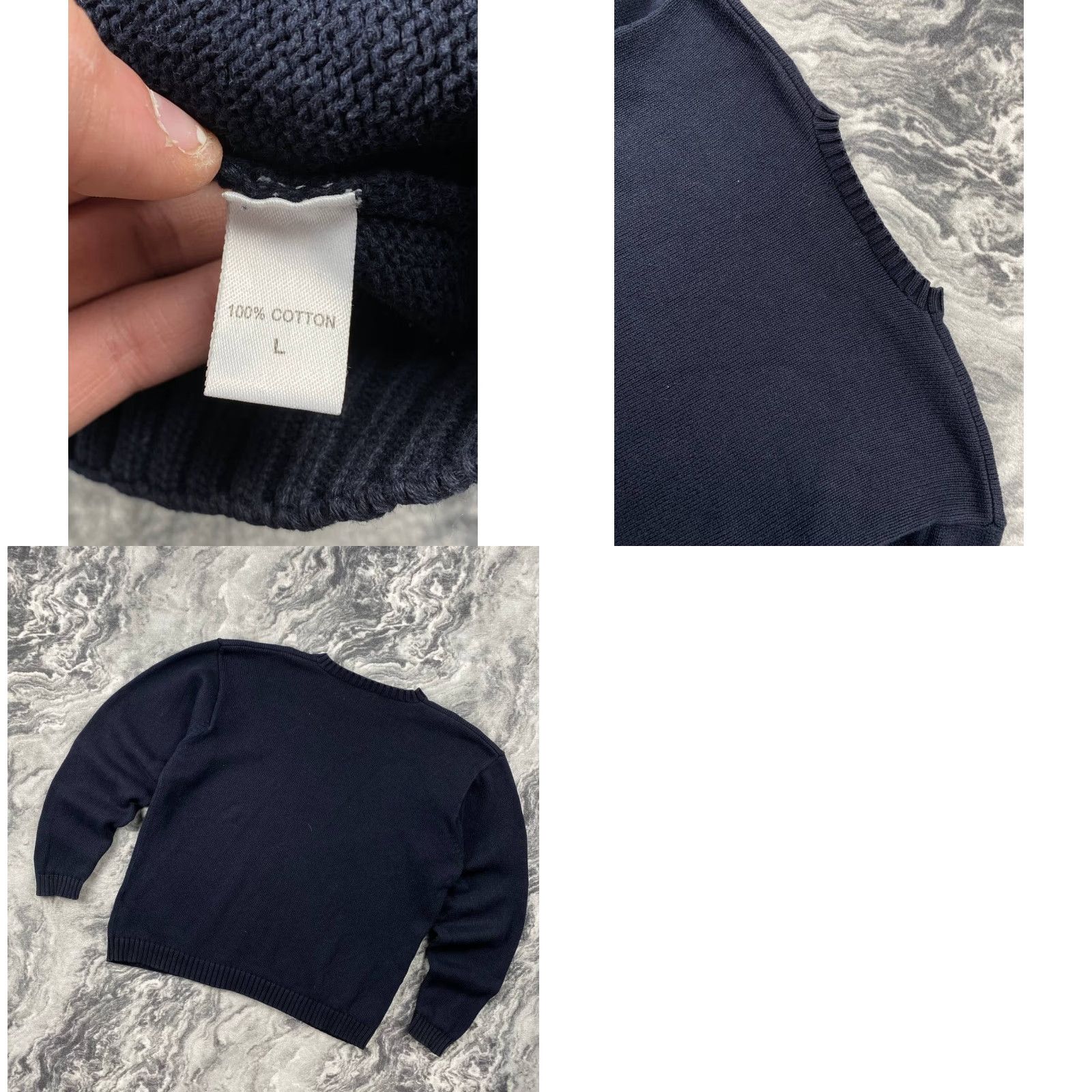 Yves Saint Laurent VINTAGE Saint Laurent Jeans Knitted Sweater Men L Blue Crew Neck Long Sleeve Pullover Size US L / EU 52-54 / 3 - 8 Thumbnail