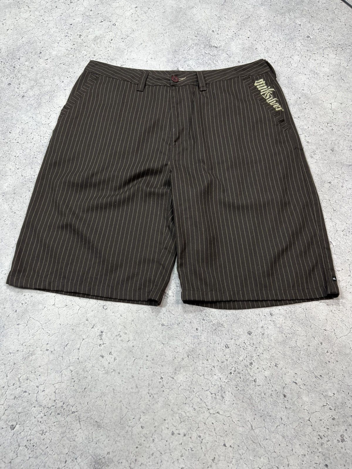 Quiksilver Vintage Quiksilver Cotton Brown Stripped Shorts 90s Surf Size US 36 / EU 52 - 2 Thumbnail