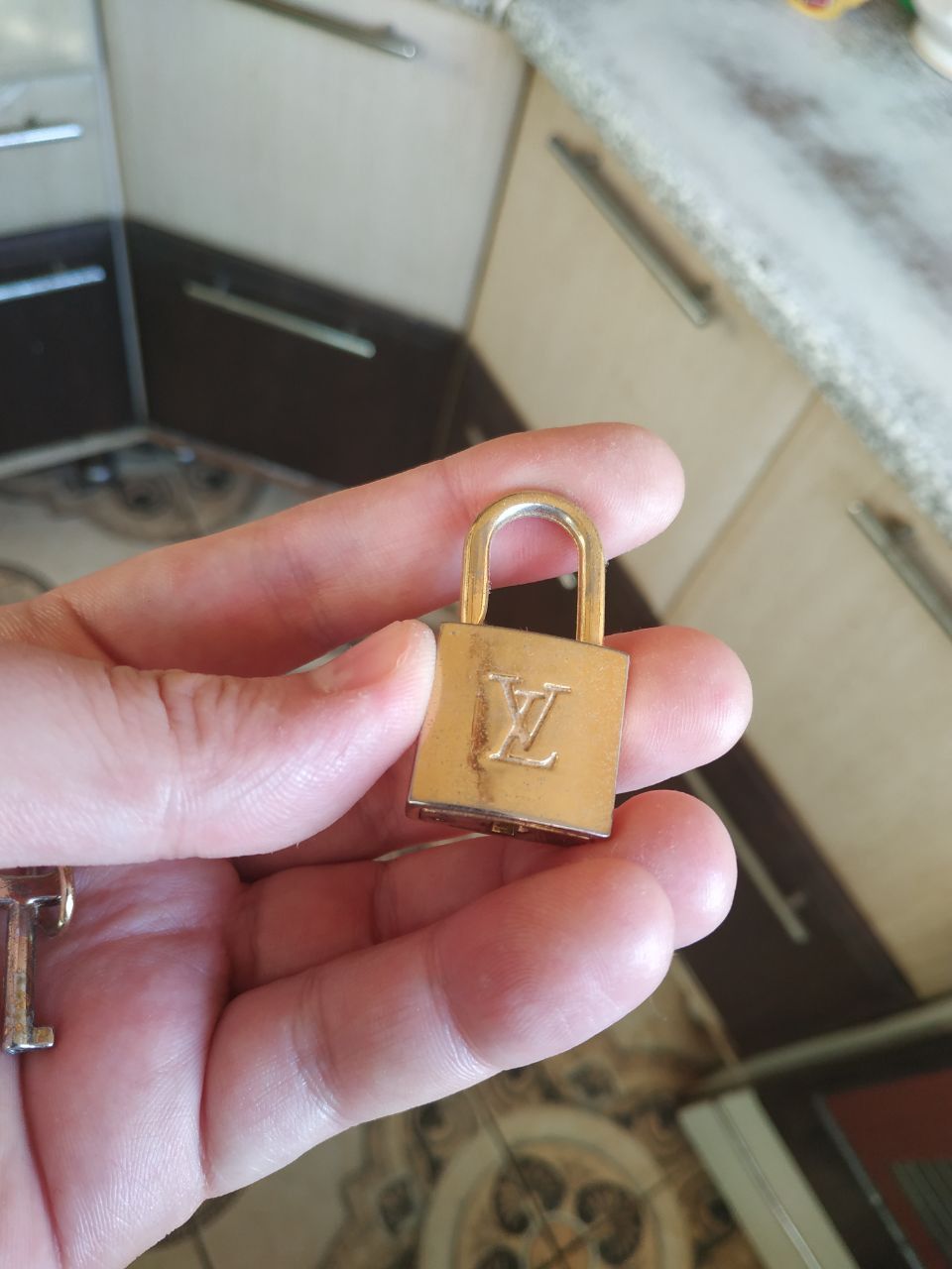 Louis Vuitton Louis Vuitton Padlock and Key Set - Authentic Gold Brass Size ONE SIZE - 5 Thumbnail