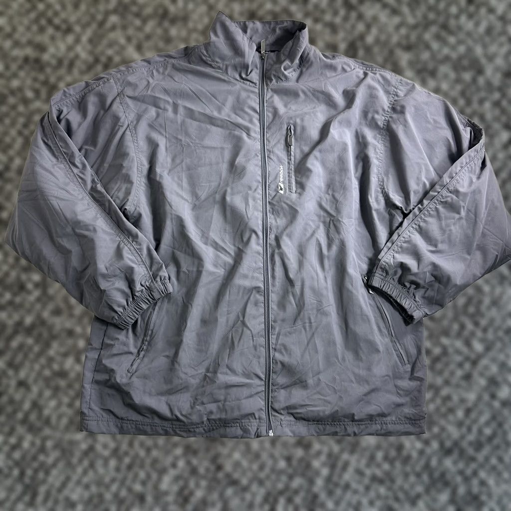 Reebok VINTAGE Reebok Track Jacket Mens XL Gray Full Zip Lined Warm Up Active 90s Jacket Connection Size US XL / EU 56 / 4 - 1 Thumbnail