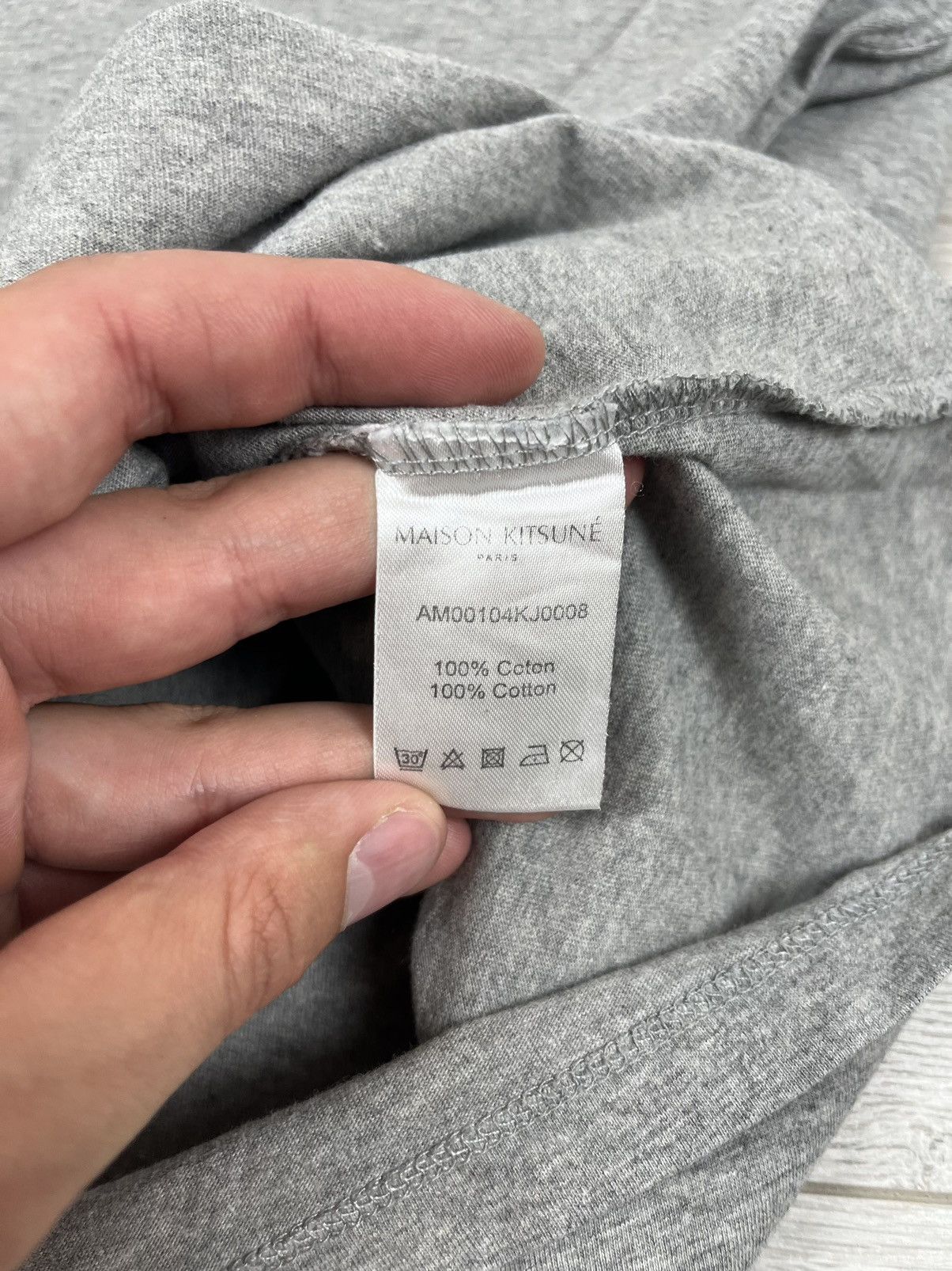 Maison Kitsune Maison Kitsune Grey Cotton Logo T Shirt Size US M / EU 48-50 / 2 - 8 Thumbnail