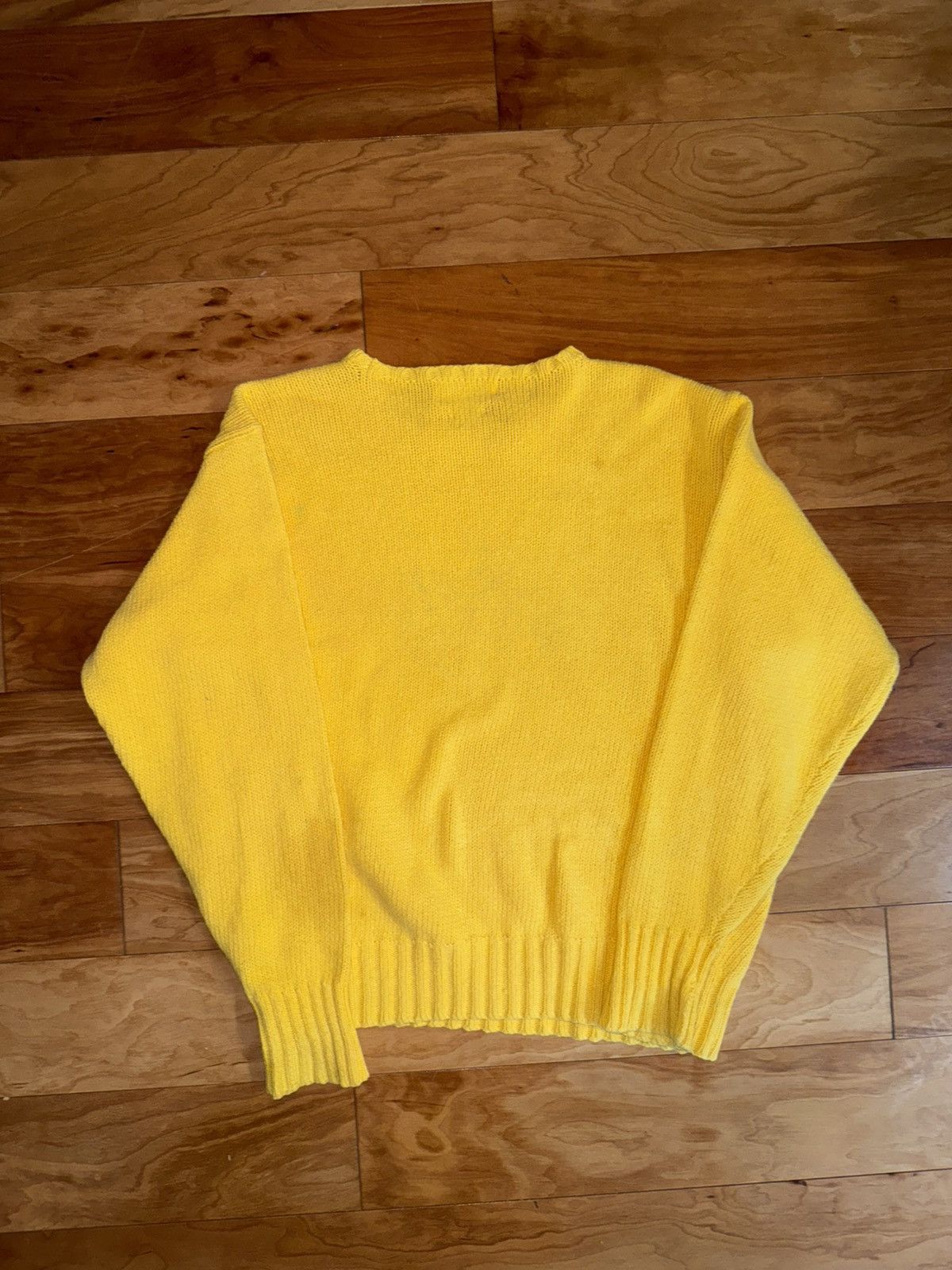 Polo Ralph Lauren POLO YELLOW KNIT SWEATER Size US L / EU 52-54 / 3 - 4 Thumbnail