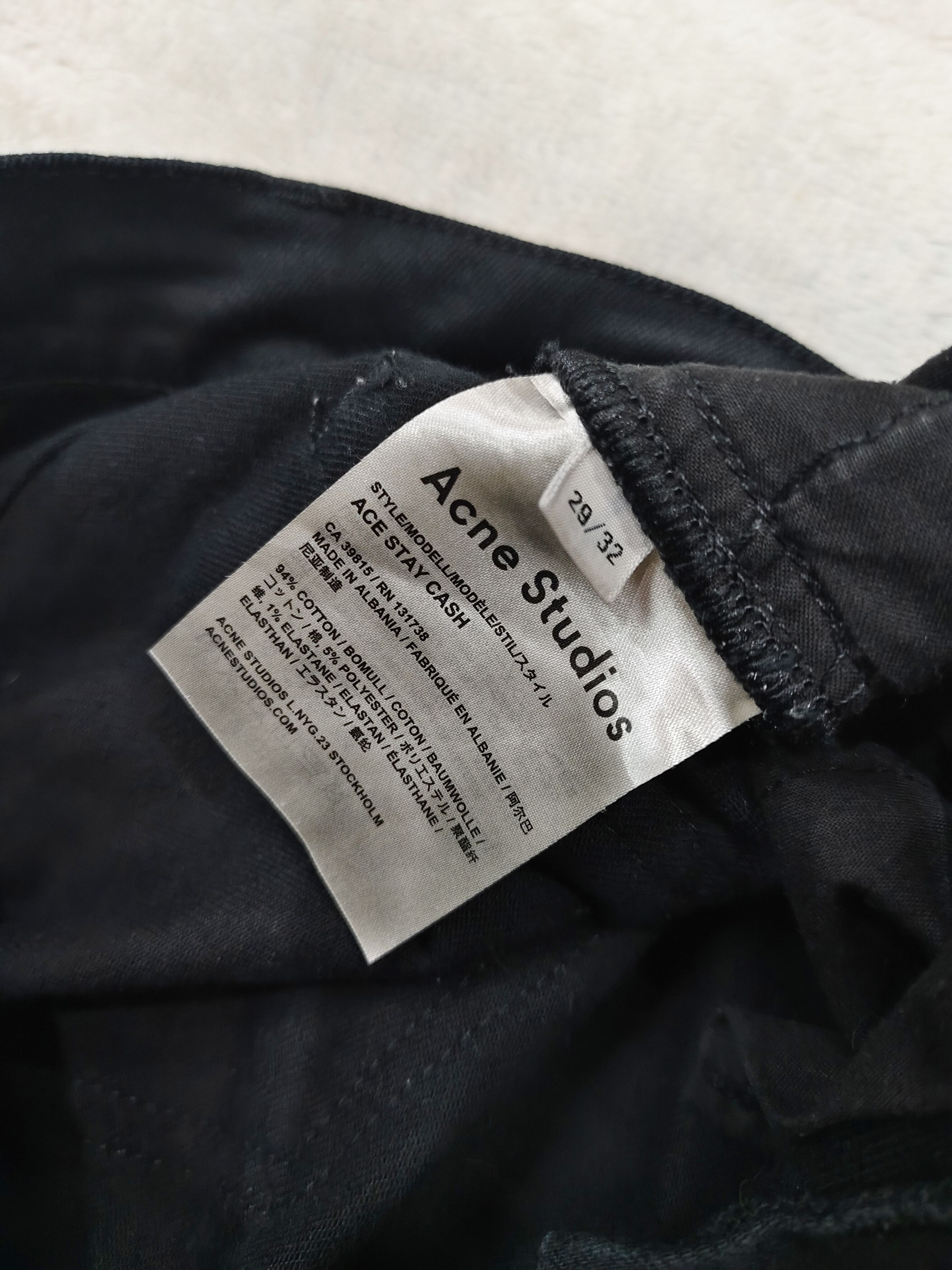 Acne Studios Acne Studios - Ace Stay Cash Minimal Slim Straight Jeans Size US 29 - 6 Thumbnail