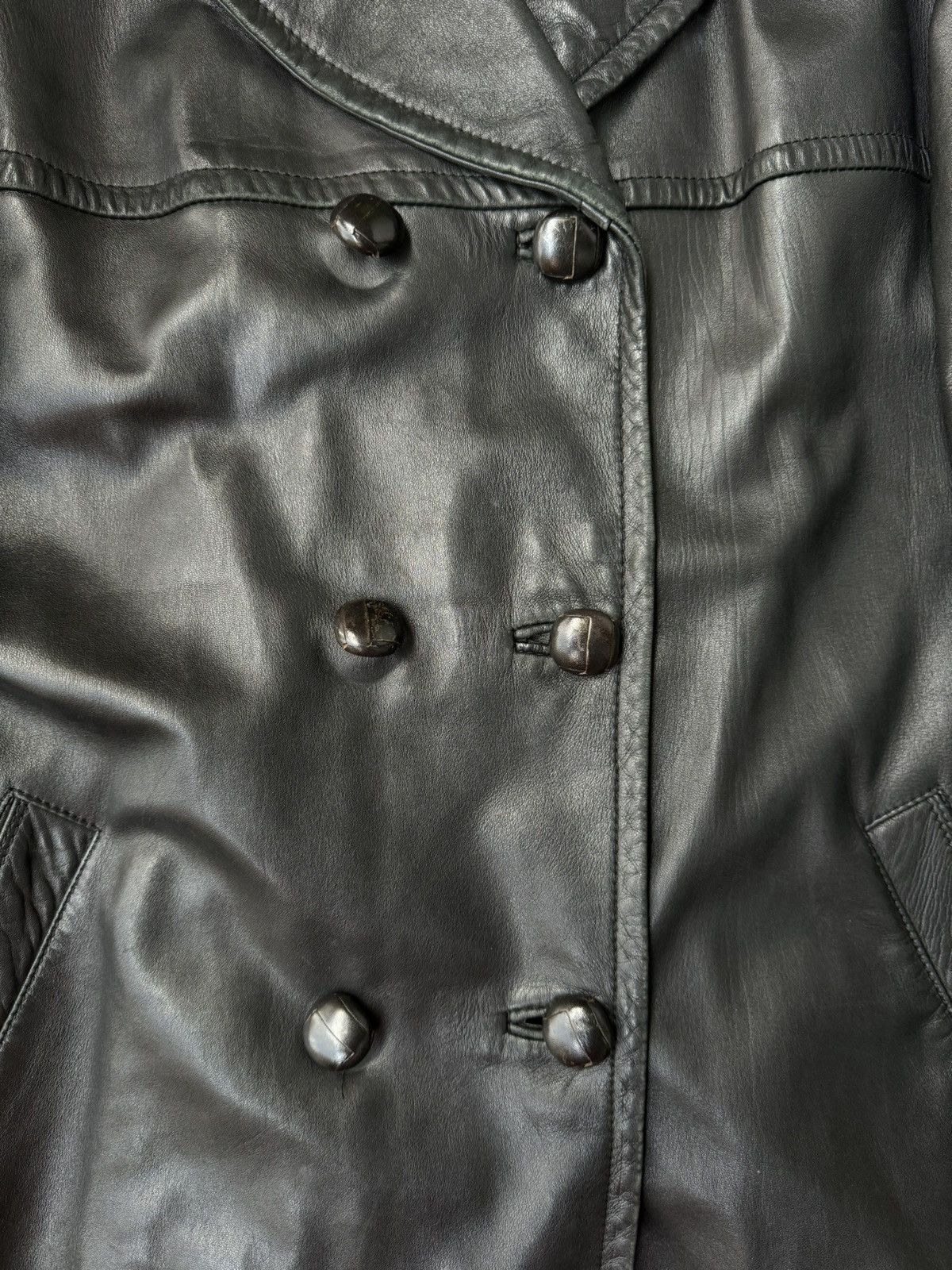 Jil Sander Jil Sander 1980's Double Breasted Leather Caban Jacket Size US S / EU 44-46 / 1 - 3 Thumbnail