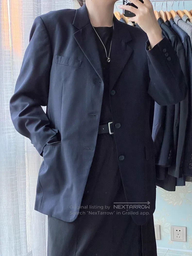 Yohji Yamamoto Yohji Yamamoto size m Black blazer Size 36R - 1 Thumbnail