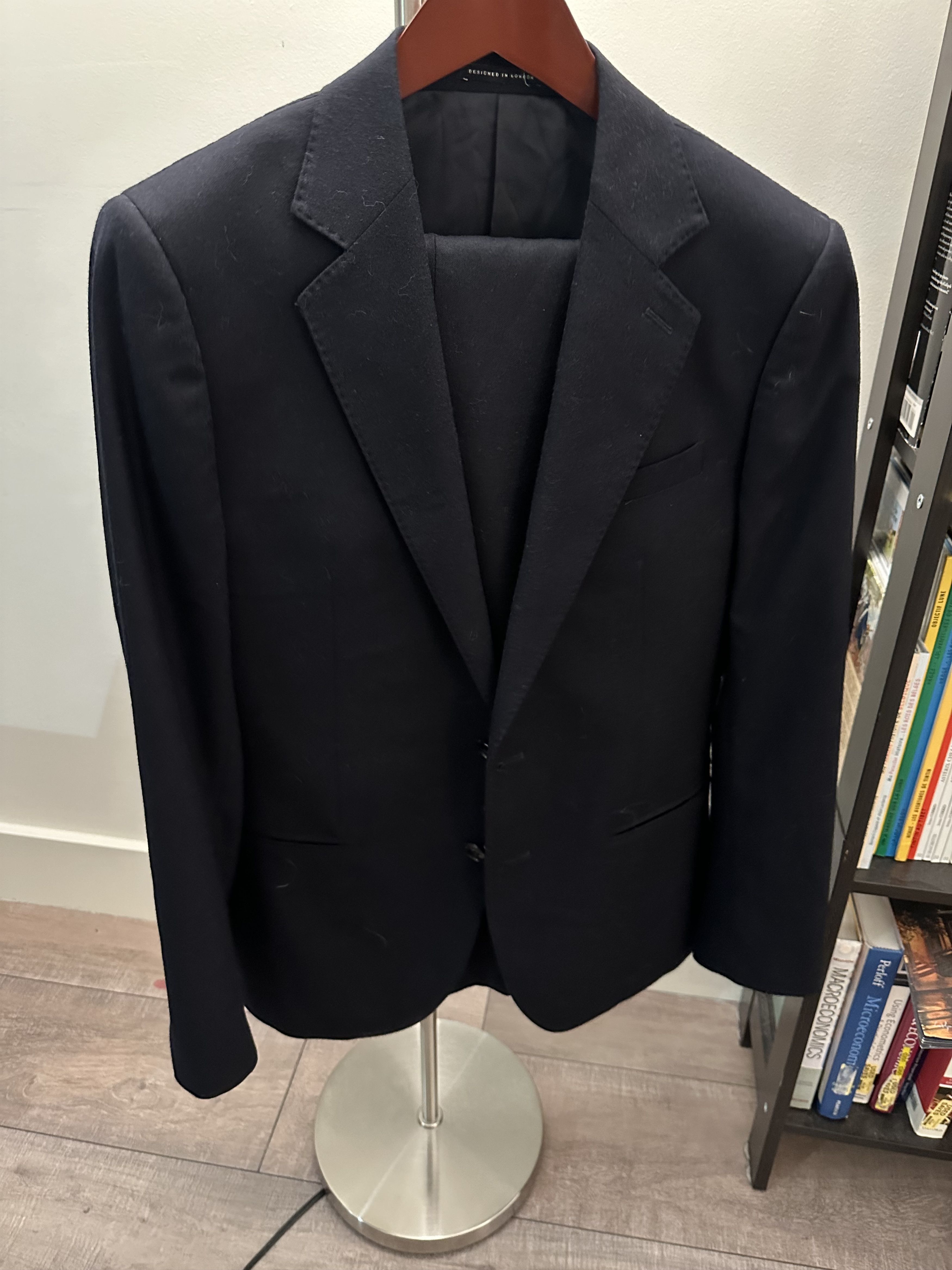 Reiss Player Navy Blue Suit Men Slim Fit 2 Piece Size 38