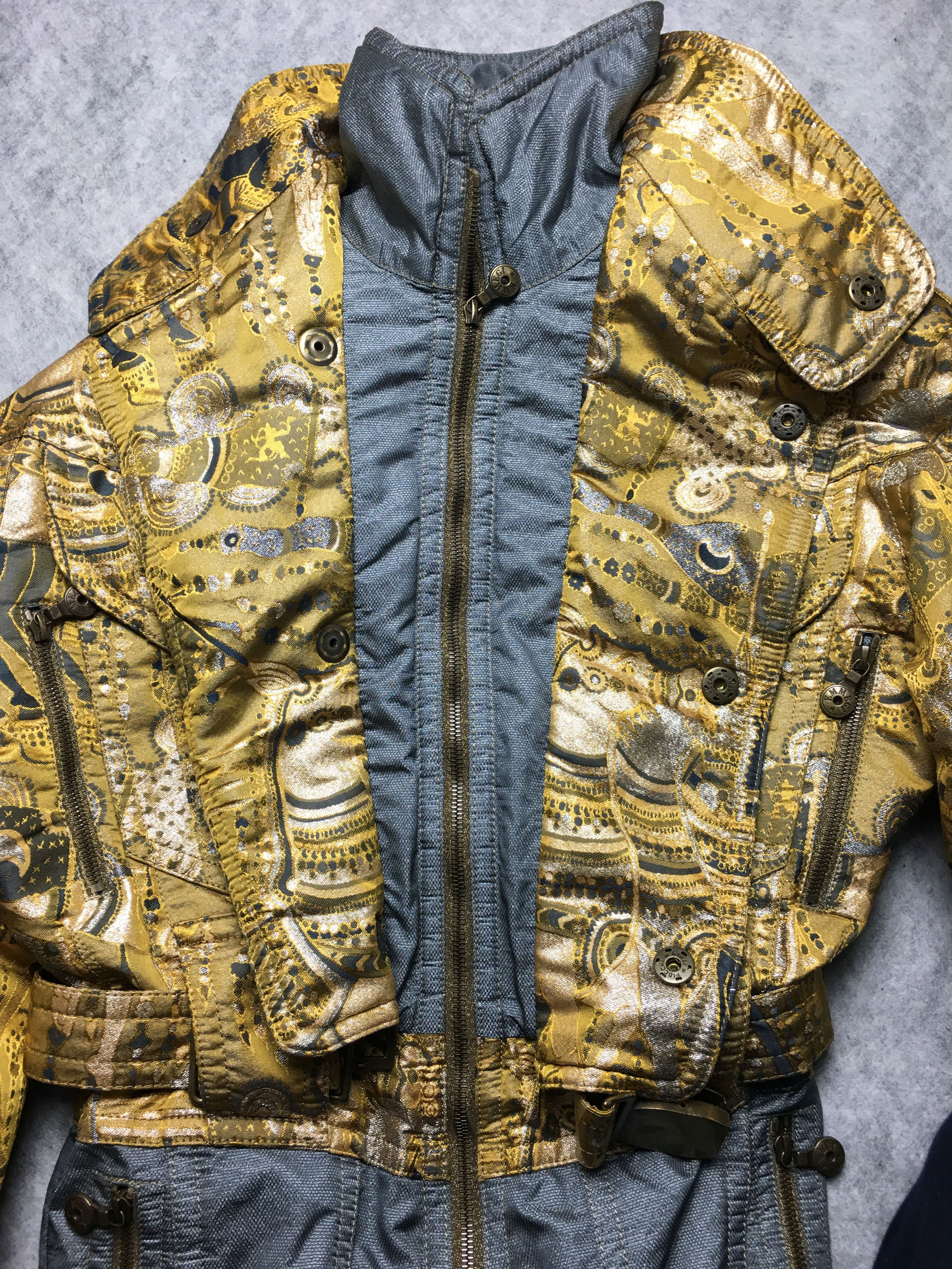 Vintage Rare 80s Vintage EMMEGI Gold One Piece Ski Suit Size 27" / US 4 / IT 40 - 14 Thumbnail