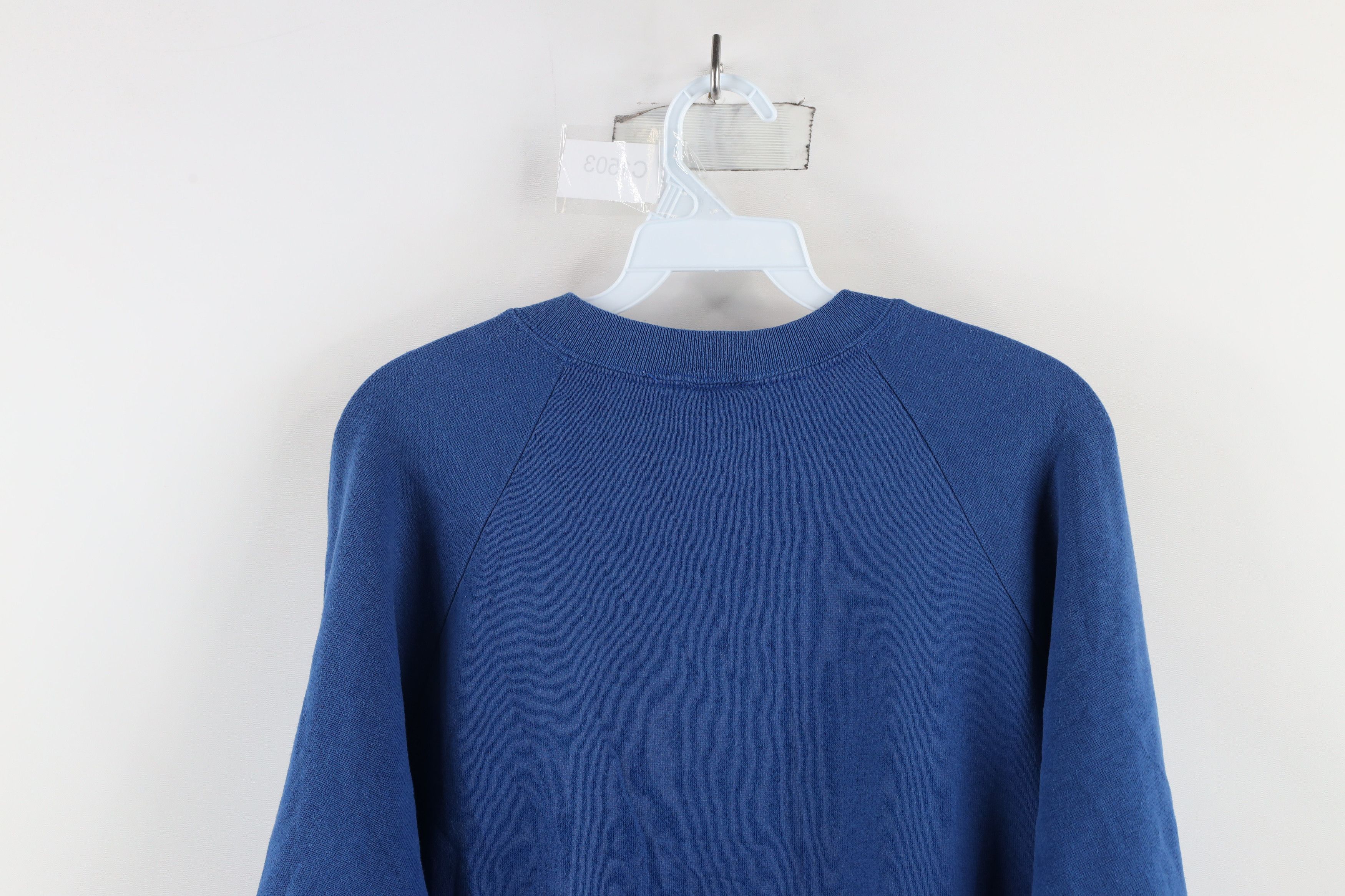 Vintage Vintage 90s Streetwear Dog Puppy Nature Sweatshirt Blue USA Size XL / US 12-14 / IT 48-50 - 9 Thumbnail