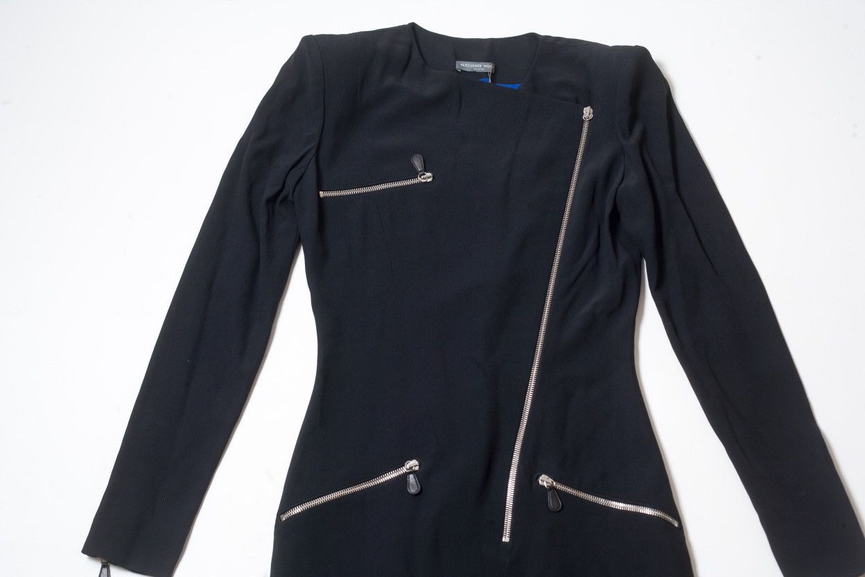 Alexander McQueen ALEXANDER MCQUEEN Multi Zip Long Sleeve Dress Size XS / US 0-2 / IT 36-38 - 3 Thumbnail