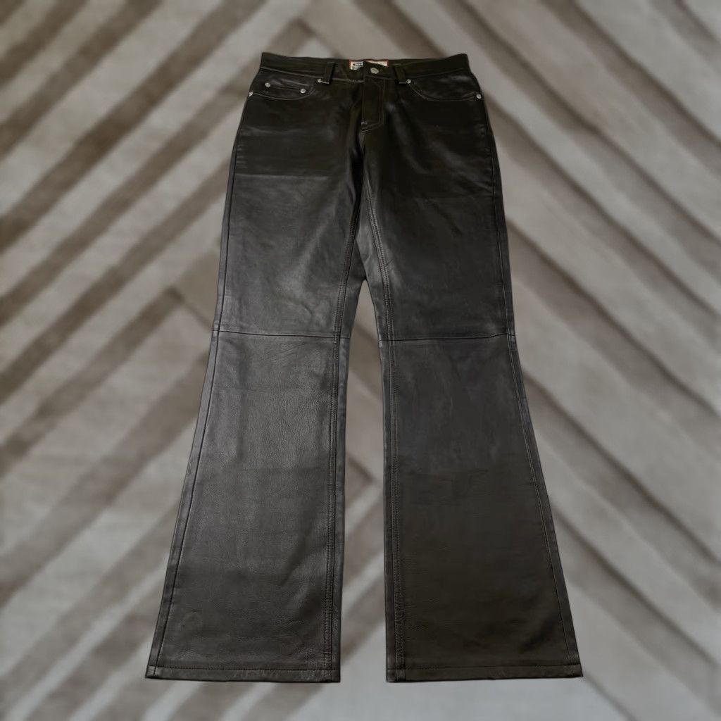 Old Navy VINTAGE Old Navy Leather Pants Women's Regular Bootcut Black 6 Lined Size 28" / US 6 / IT 42 - 1 Thumbnail