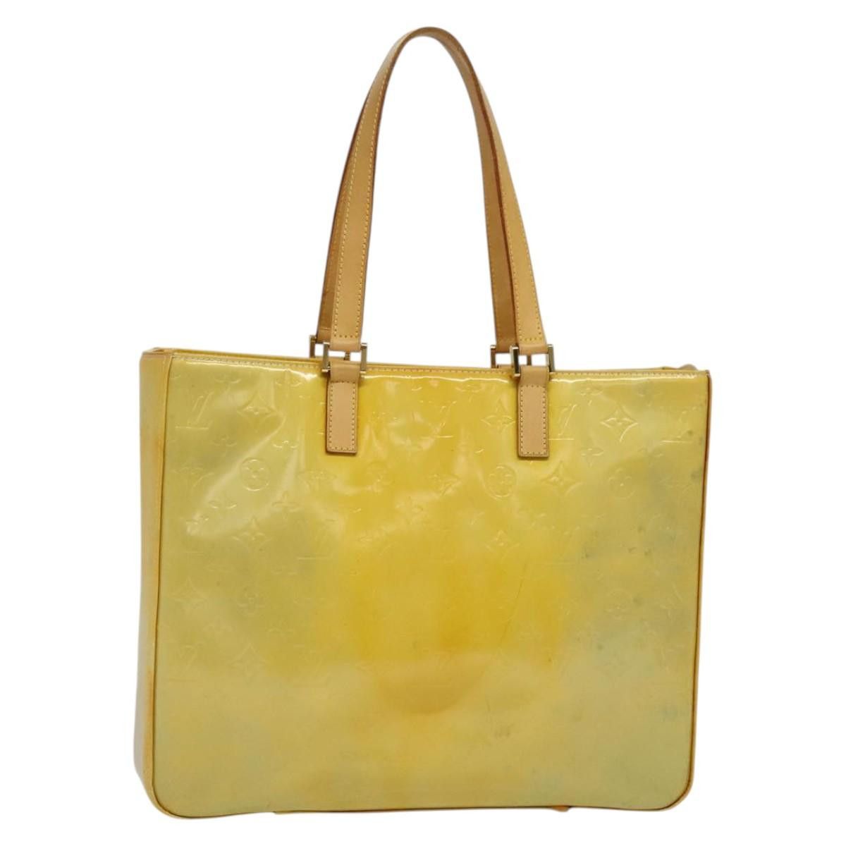 Louis Vuitton LOUIS VUITTON Monogram Vernis Columbus Tote Bag Gris M91028 Size ONE SIZE - 1 Thumbnail
