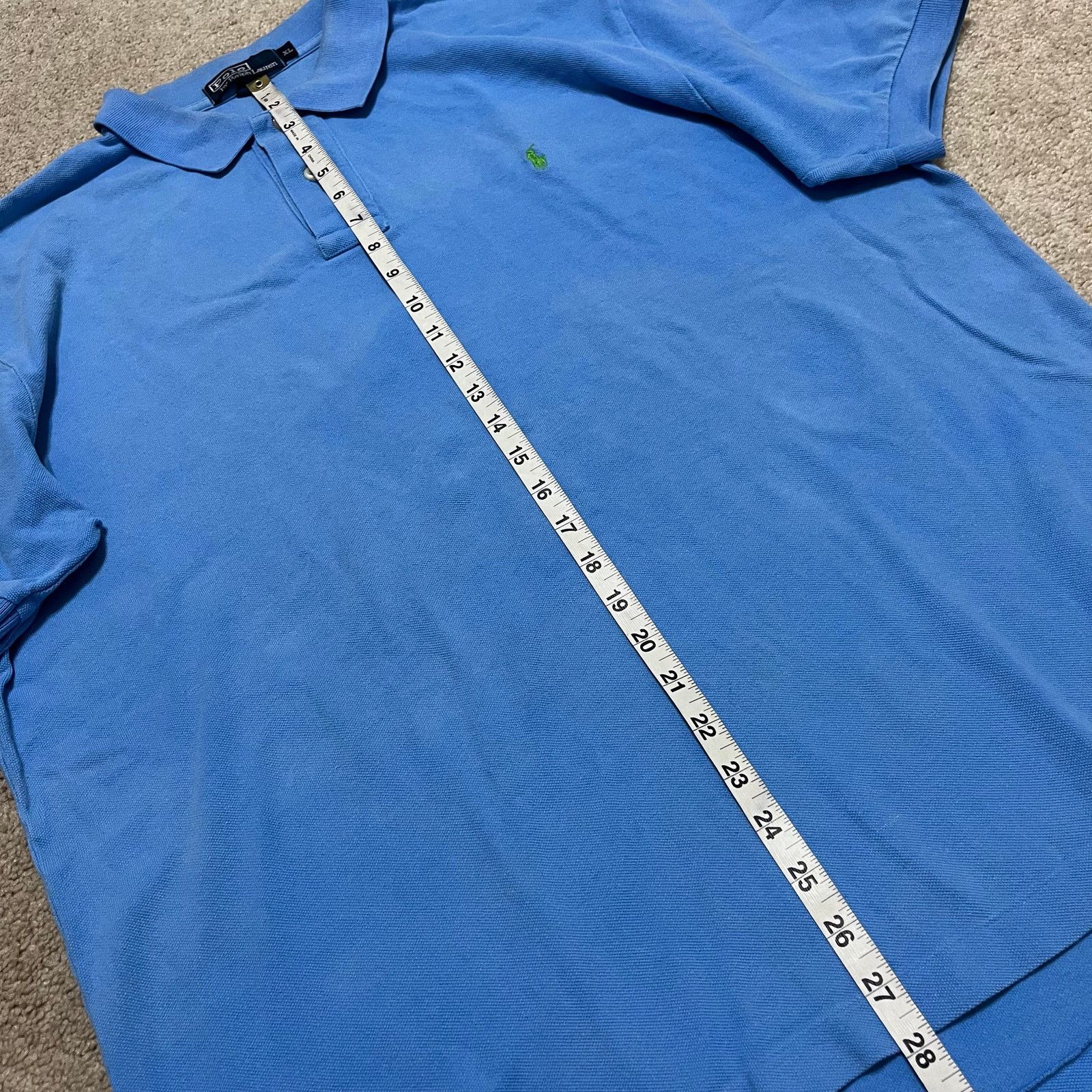 Polo Ralph Lauren Polo Ralph Lauren Baby Blue Green Pony Faded Polo Shirt XL Size US XL / EU 56 / 4 - 5 Thumbnail