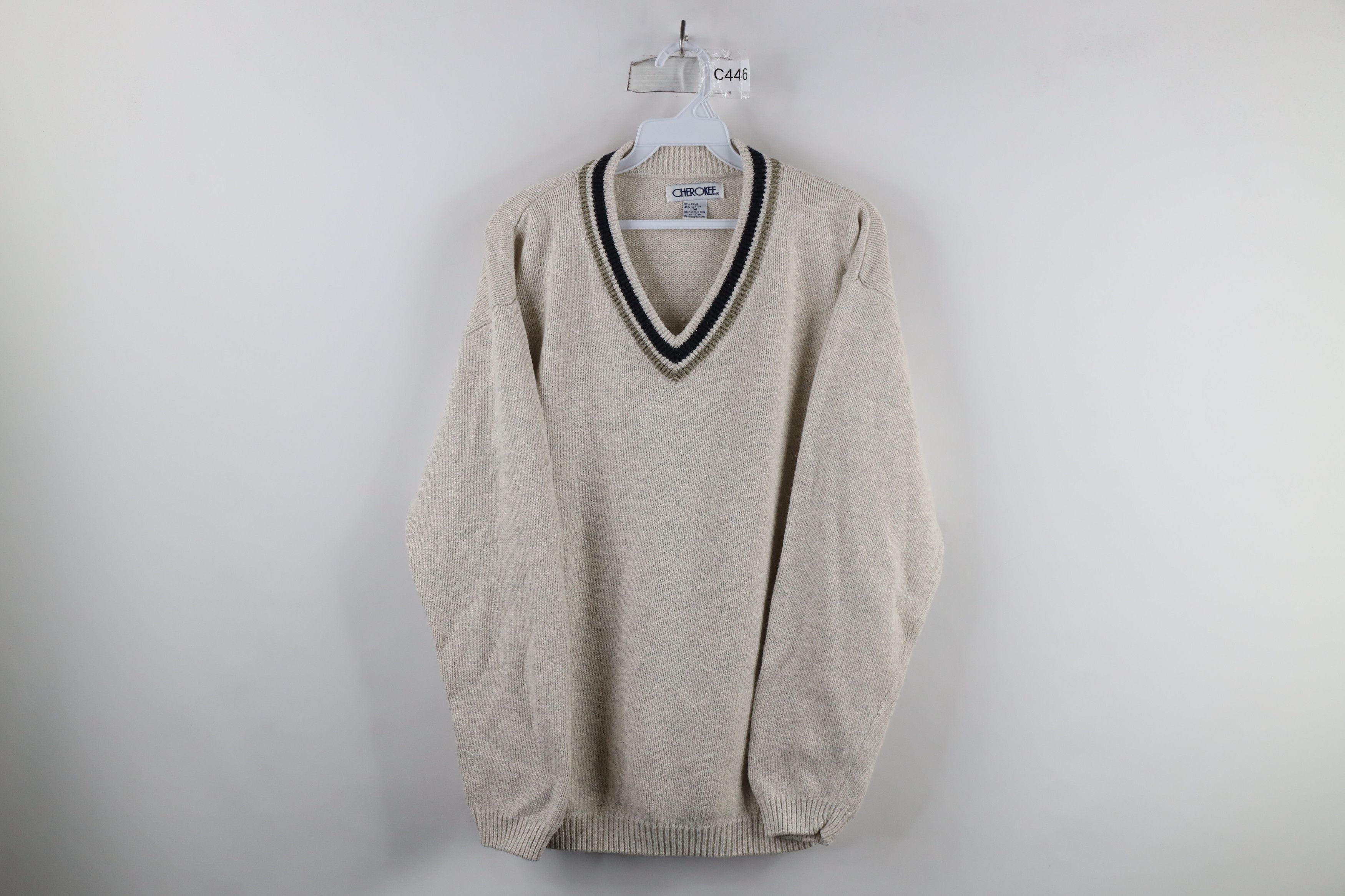 Vintage Vintage 90s Streetwear Striped Cotton Blend Knit Sweater Size US M / EU 48-50 / 2 - 1 Thumbnail