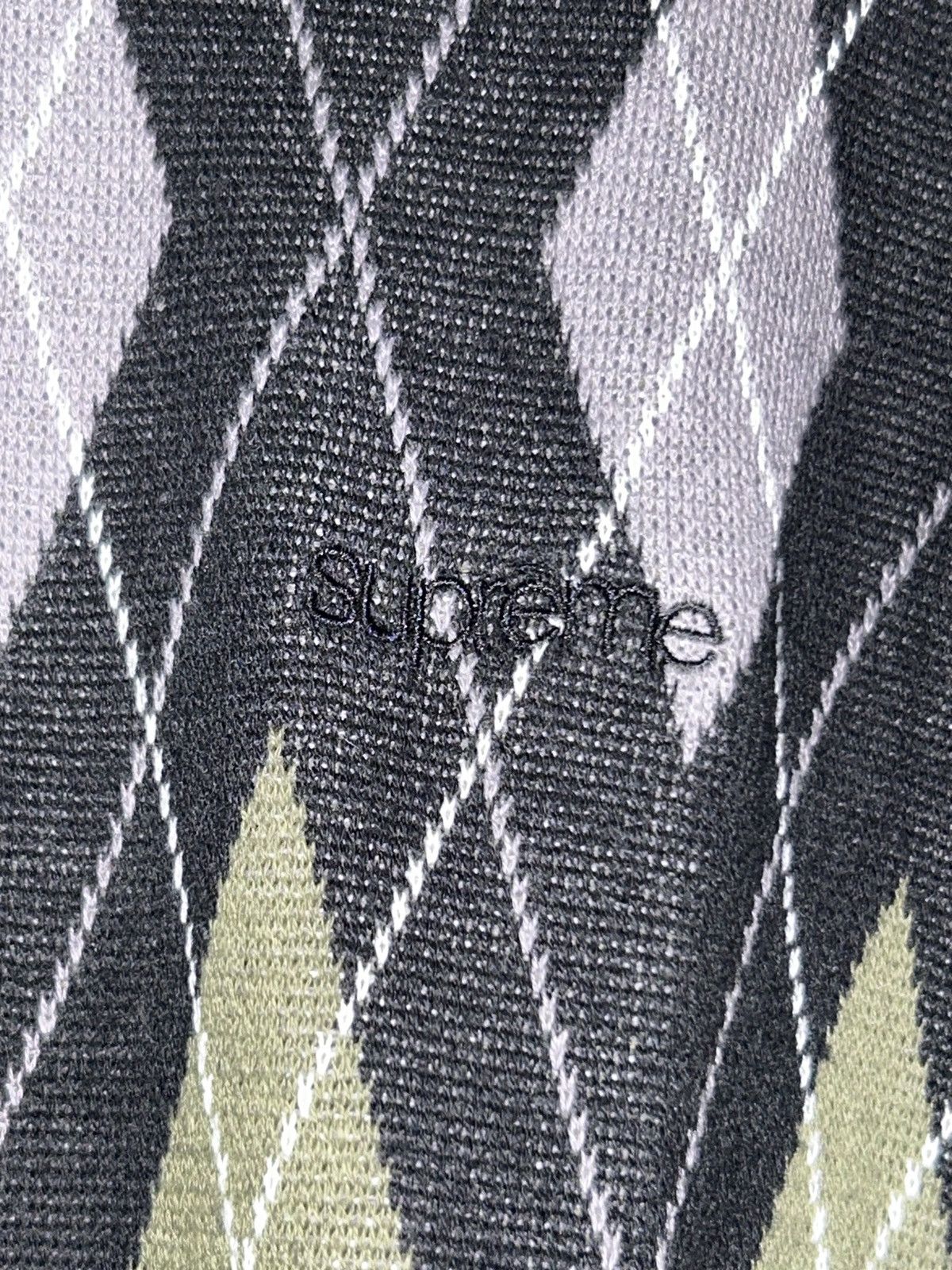 Supreme Supreme Argyle Zip Polo Black FW21 BRAND NEW size XL Size US XL / EU 56 / 4 - 7 Thumbnail