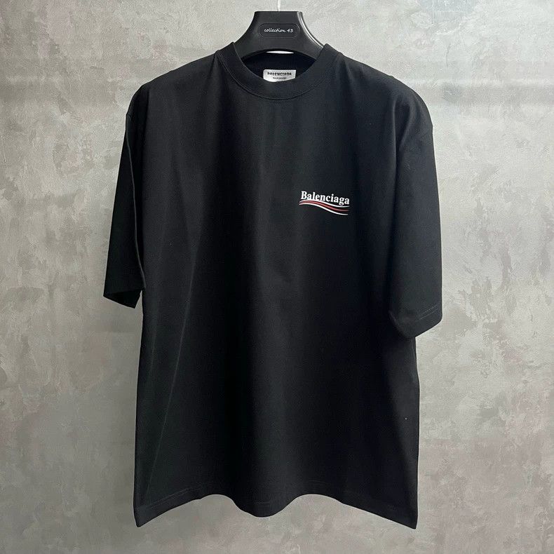 Balenciaga Balenciaga Black cola print logo crew neck short sleeves 25 Size US M / EU 48-50 / 2 - 1 Thumbnail