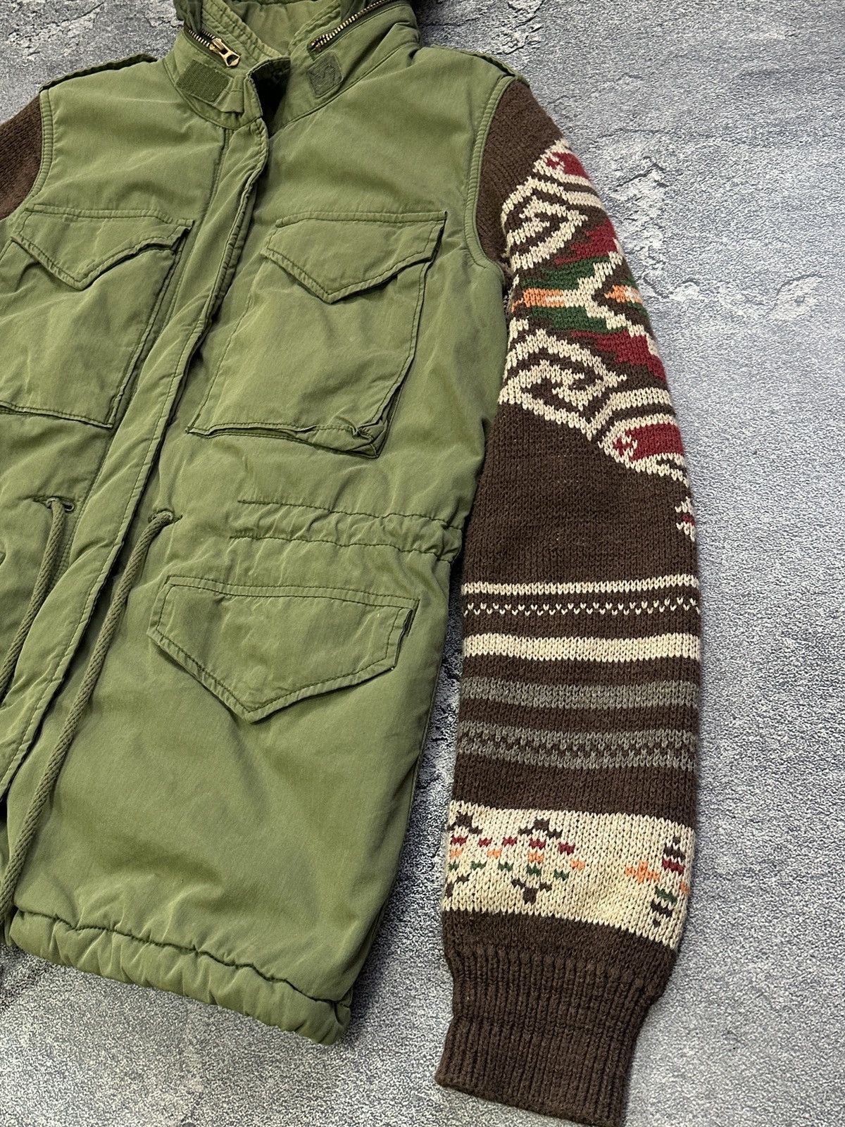 Denim & Supply Ralph Lauren Denim & Supply Ralph Lauren Aztec Sleeve M-65 Jacket L Size S / US 4 / IT 40 - 4 Thumbnail