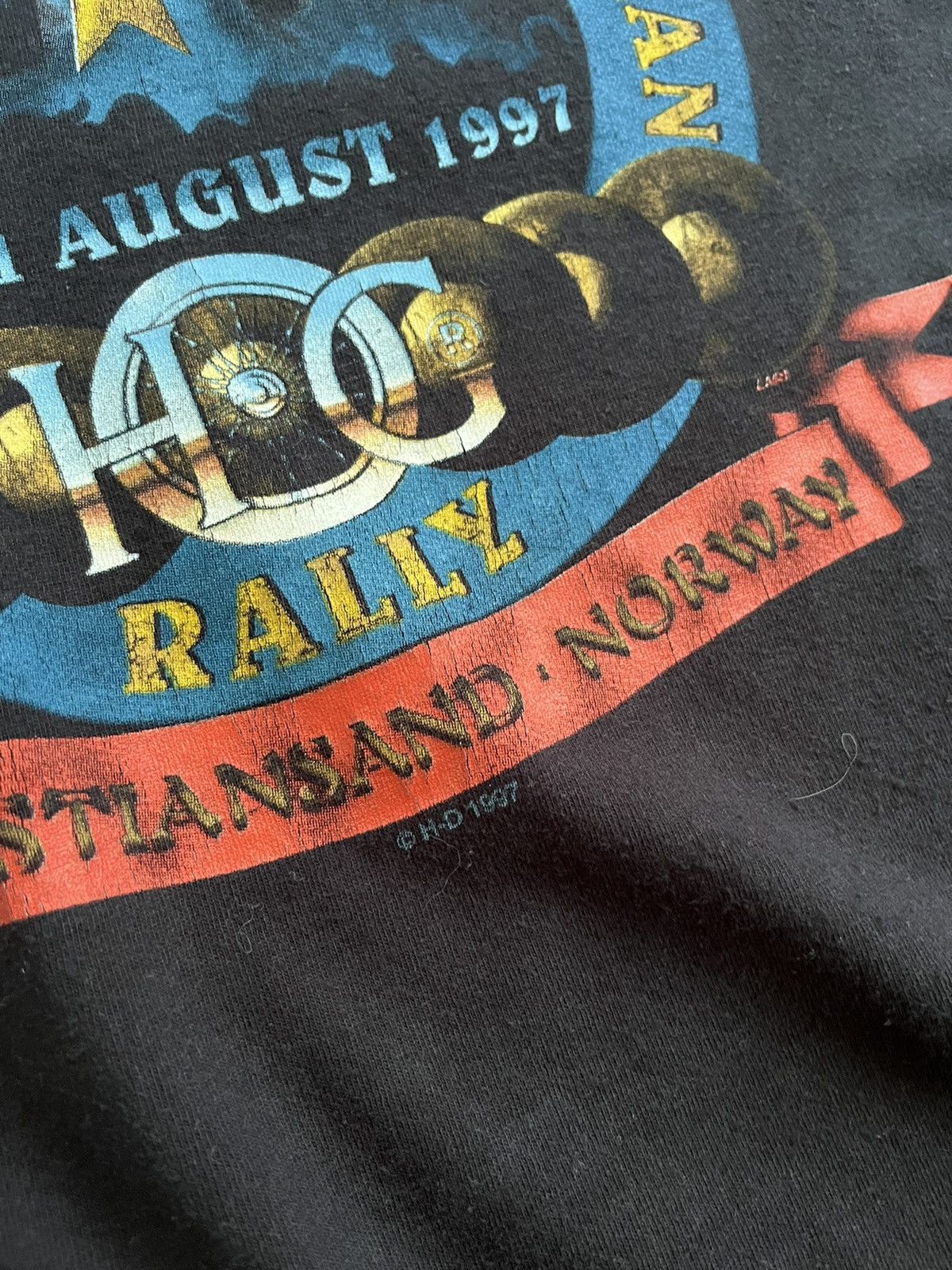 Harley Davidson vintage 1997 HARLEY DAVIDSON Northern European Rally tee Size US M / EU 48-50 / 2 - 6 Thumbnail