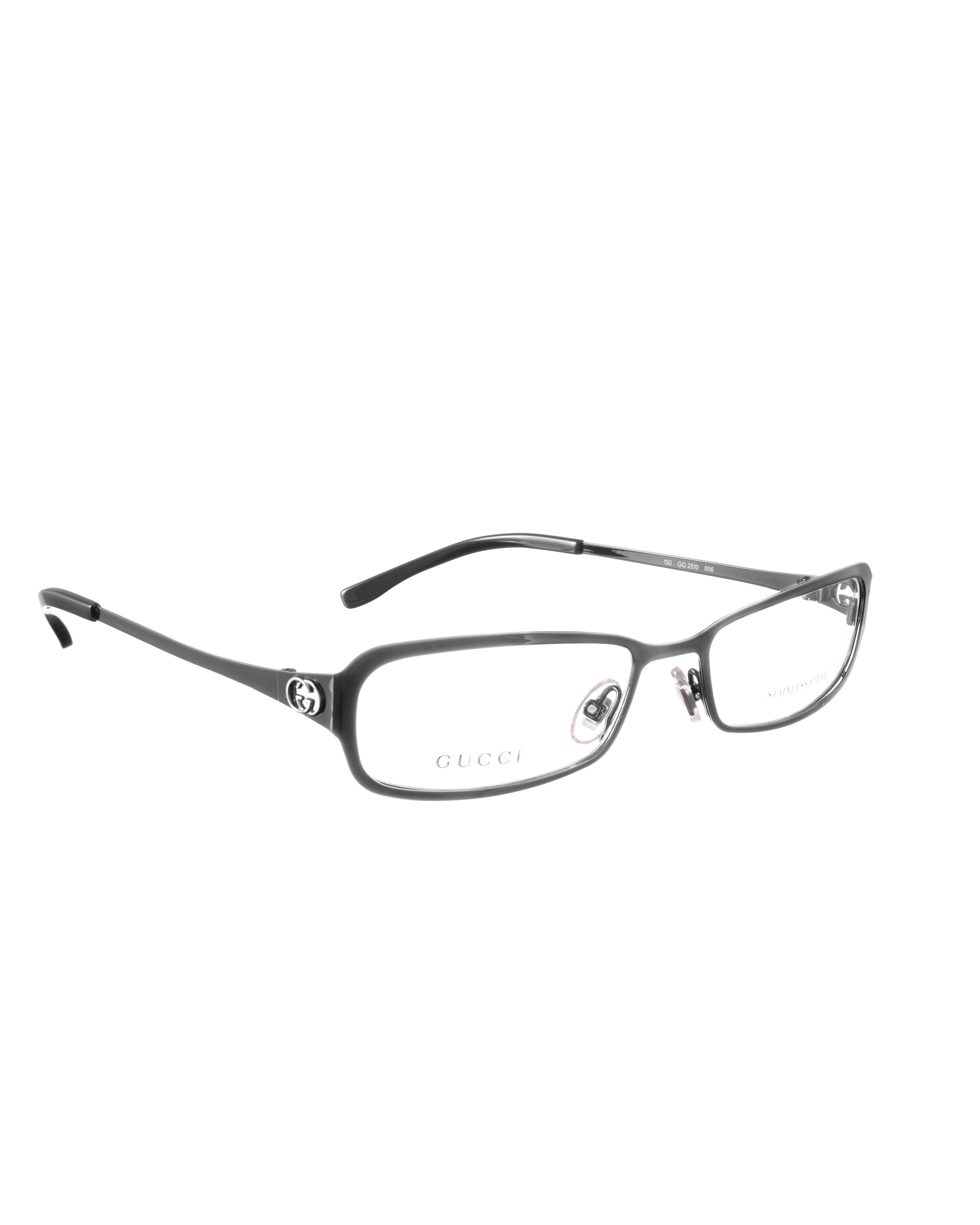 Gucci Gucci 00s Thin Black Glasses with Silver Logo Size ONE SIZE - 2 Thumbnail