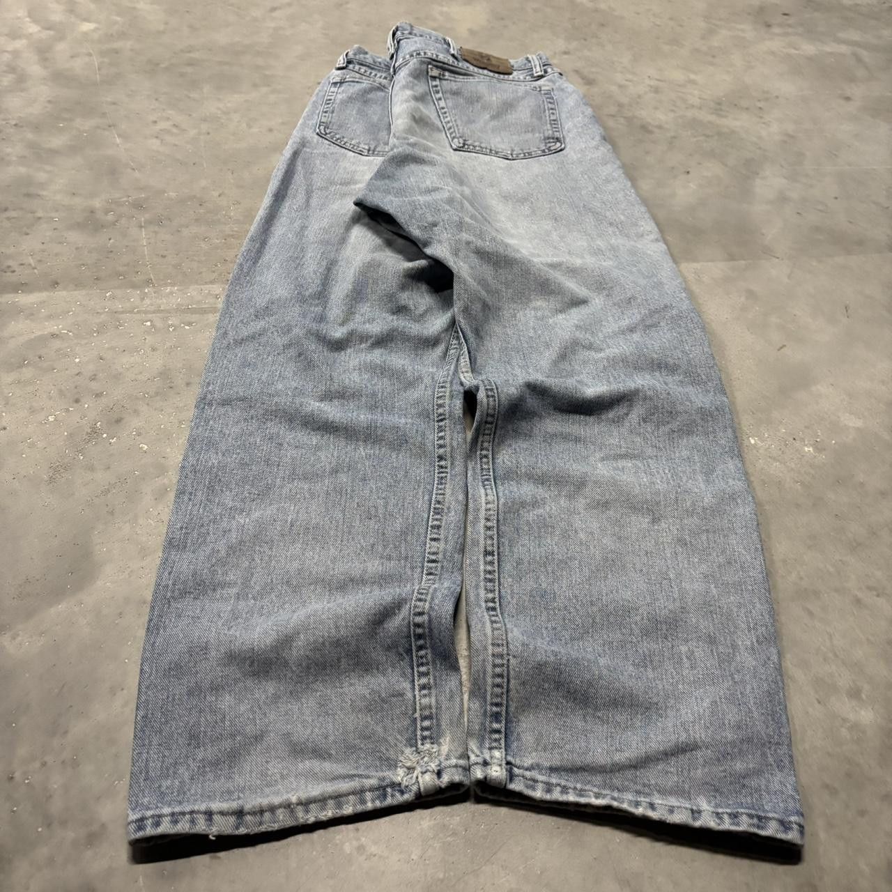 Japanese Brand × Vintage Crazy Vintage Y2K/2000s Faded Light Wash Distressed Skater Denim Jeans! Size US 36 / EU 52 - 4 Thumbnail