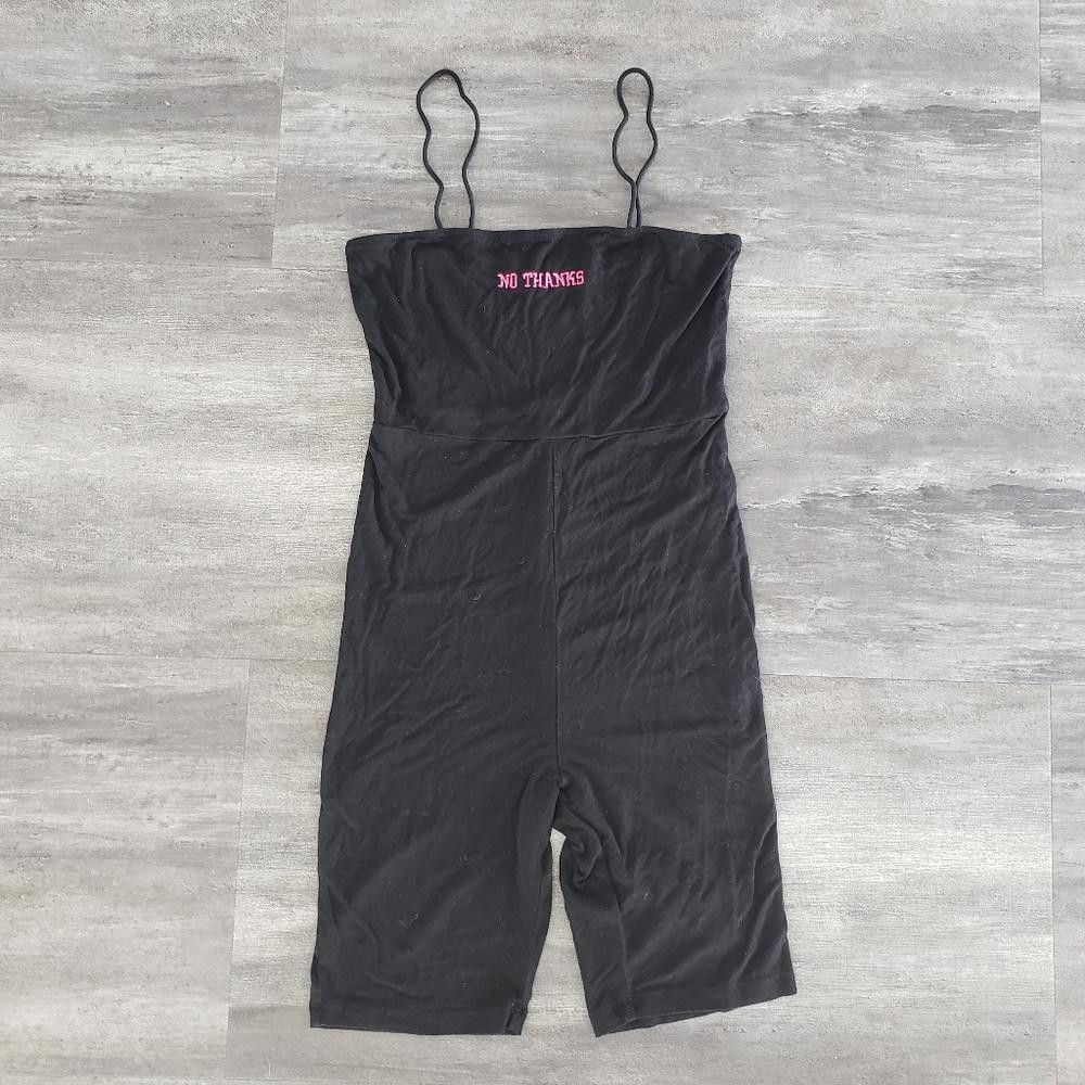 Shein Black Pink No Thanks SHEIN Romper Size 26" / US 2 / IT 38 - 1 Thumbnail
