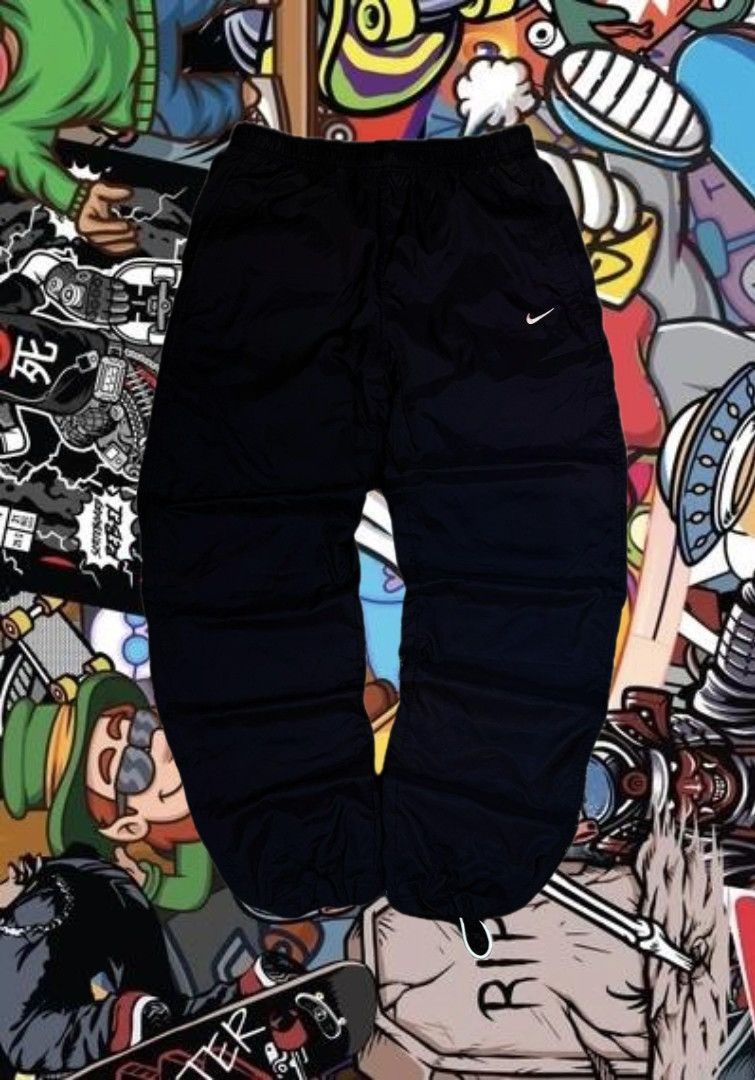 Nike Vintage Nike Y2K Baggy Track Pants – Black, Size M Size US 34 / EU 50 - 2 Thumbnail