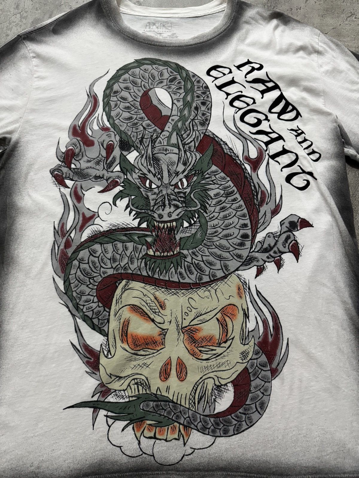 Hysteric Glamour 2000s Aniki Usa Sukajan Dragon Skull Tee Size US L / EU 52-54 / 3 - 3 Thumbnail