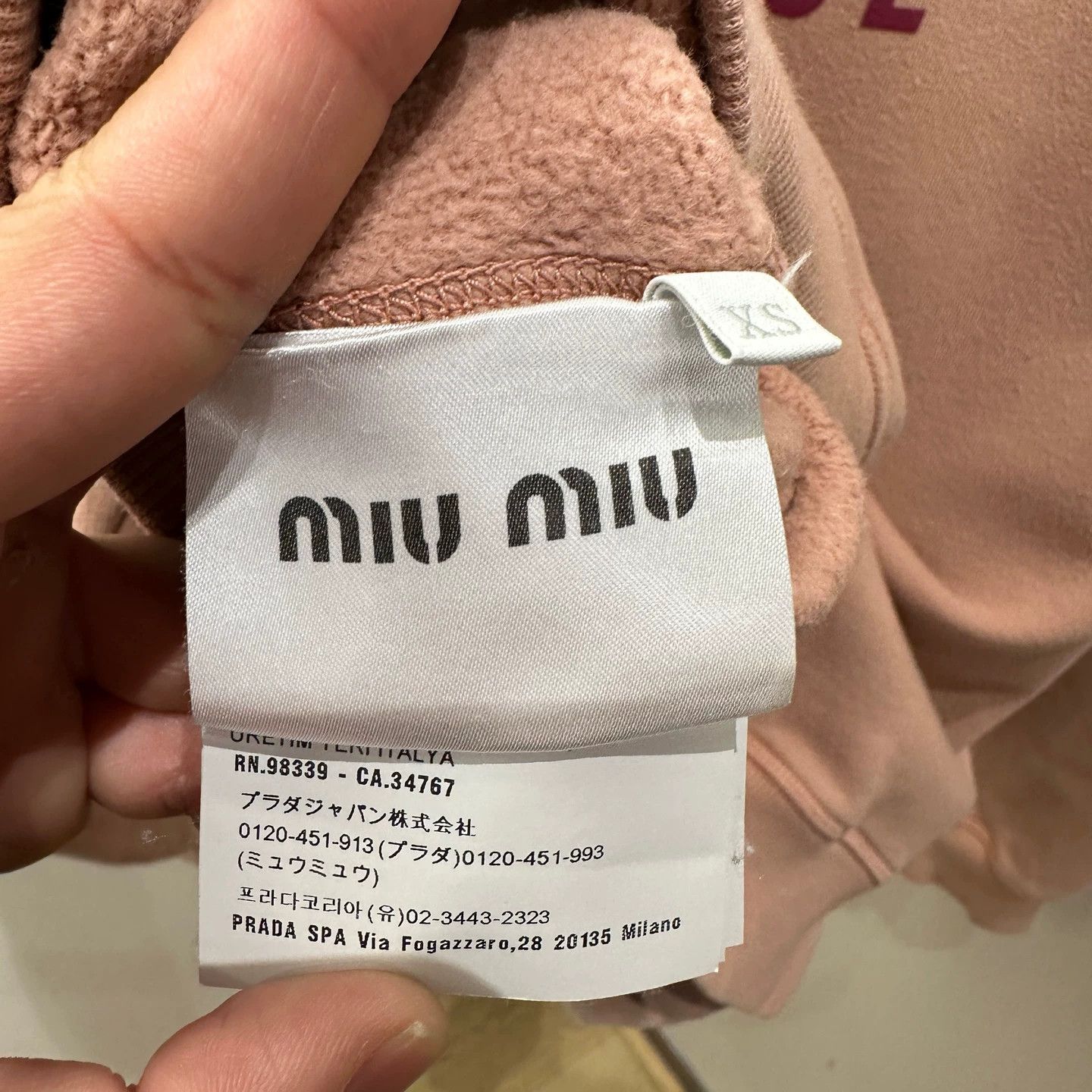 Miu Miu Miu Miu mar08 logo long sleeve sweatshirt XS Size XS / US 0-2 / IT 36-38 - 4 Thumbnail