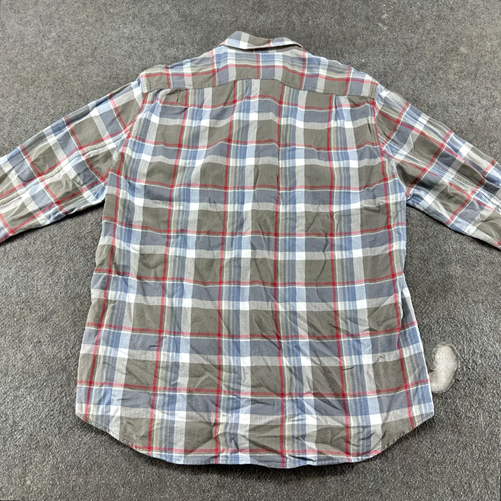 J.Crew VINTAGE J.CREW Shirt Mens L Grey Red Button Up Long Sleeve Plaid Flannel Cotton Size US L / EU 52-54 / 3 - 5 Thumbnail