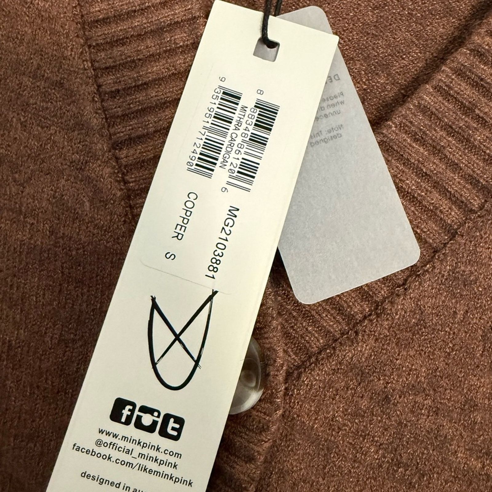 MINKPINK NEW MinkPink Mithra Cardigan - Copper - Small - $119 Size S / US 4 / IT 40 - 9 Thumbnail