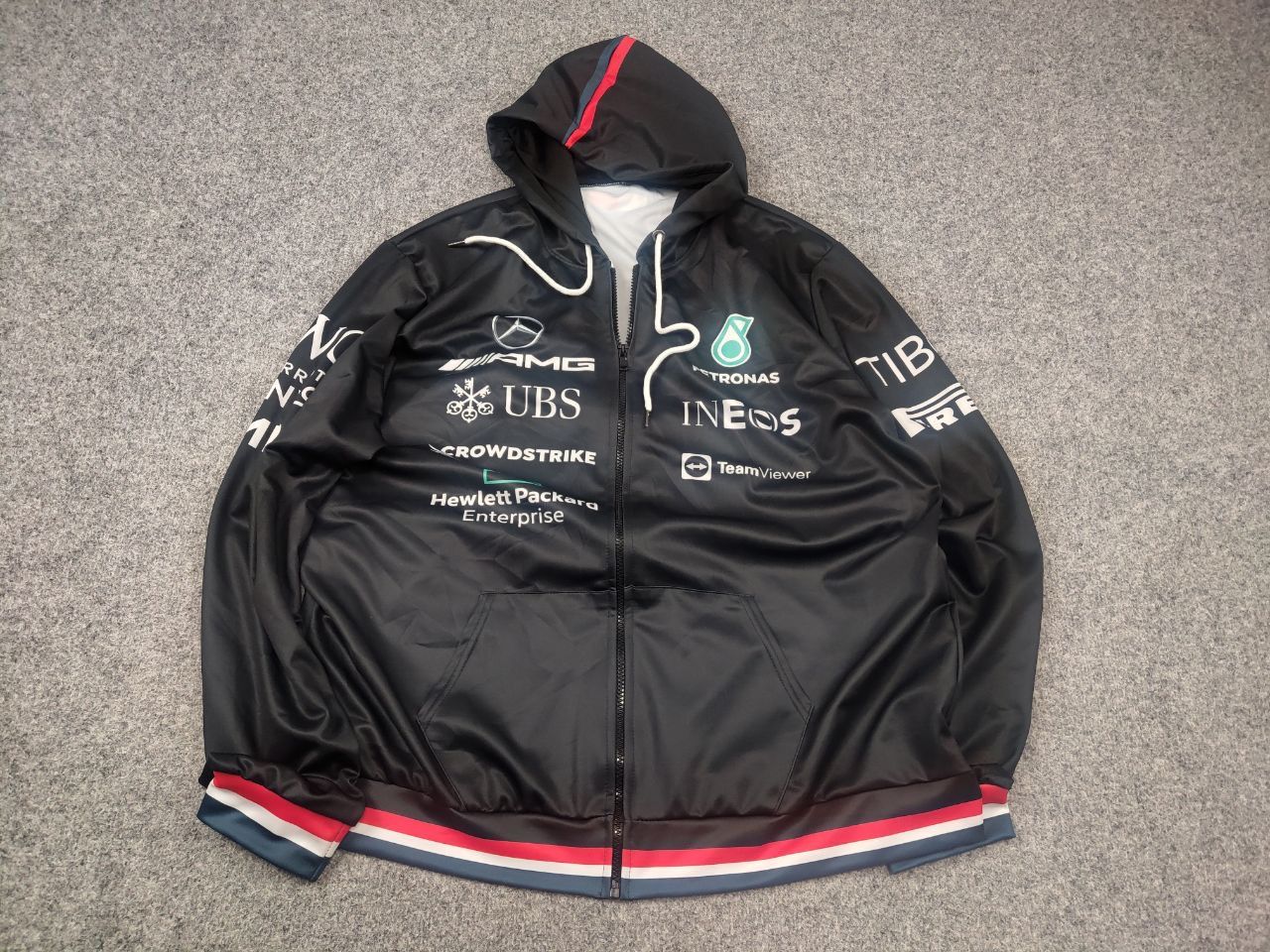 Mercedes-Benz Mercedes Benz Amg Petronas f1 Racing logo Tommy Zip Hoodie Size US XL / EU 56 / 4 - 3 Thumbnail