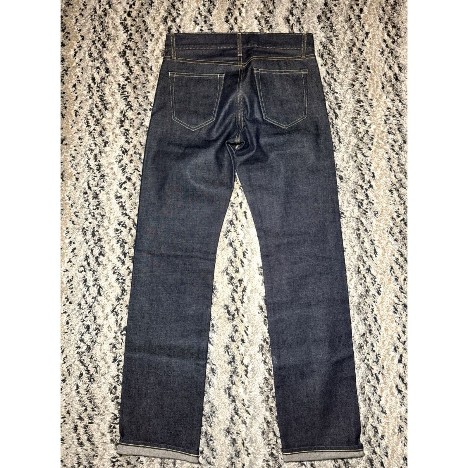 Uniqlo VINTAGE Uniqlo Jeans Denim Dark Indigo Selvedge Made Japan 2005 Men 29 x 32 Straight 5-Pocket Mens Size US 29 - 6 Thumbnail