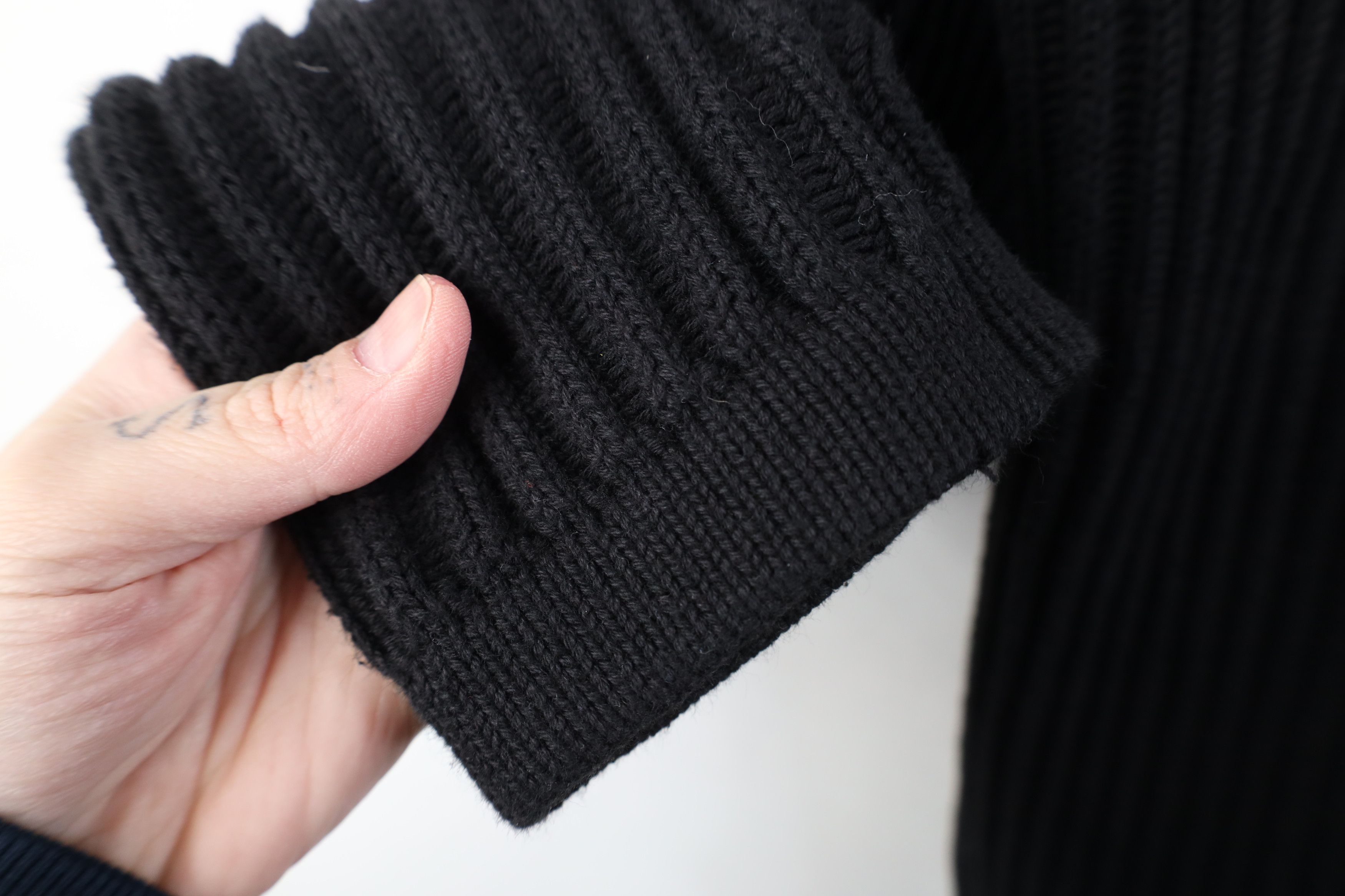 Nautica Vintage 90s Nautica Chunky Cotton Ribbed Knit Sweater Black Size US L / EU 52-54 / 3 - 7 Thumbnail