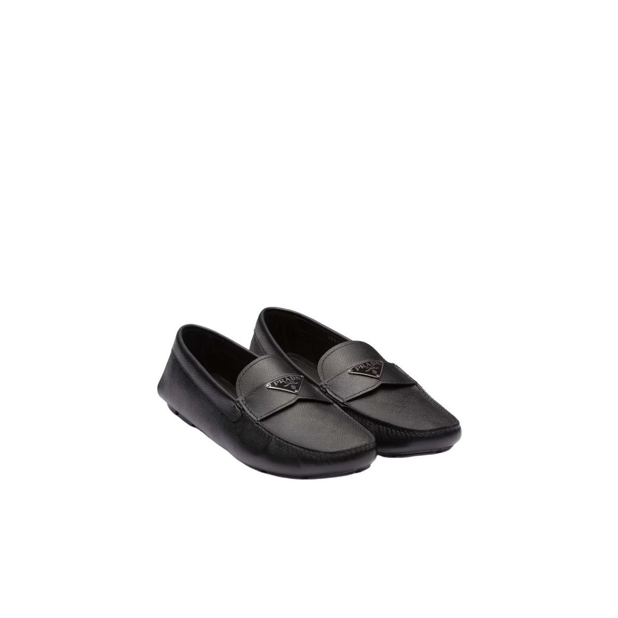 Prada PRADA $995 Black Saffiano Leather Driver Shoes New & Authent Size US 9 / EU 42 - 1 Thumbnail