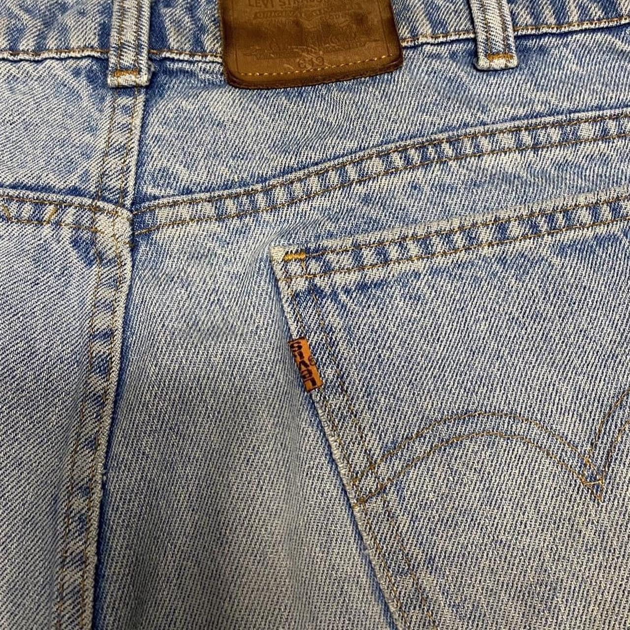 Levi's Vintage Orange tab 619 Levi distressed denim shorts Size US 35 - 8 Thumbnail