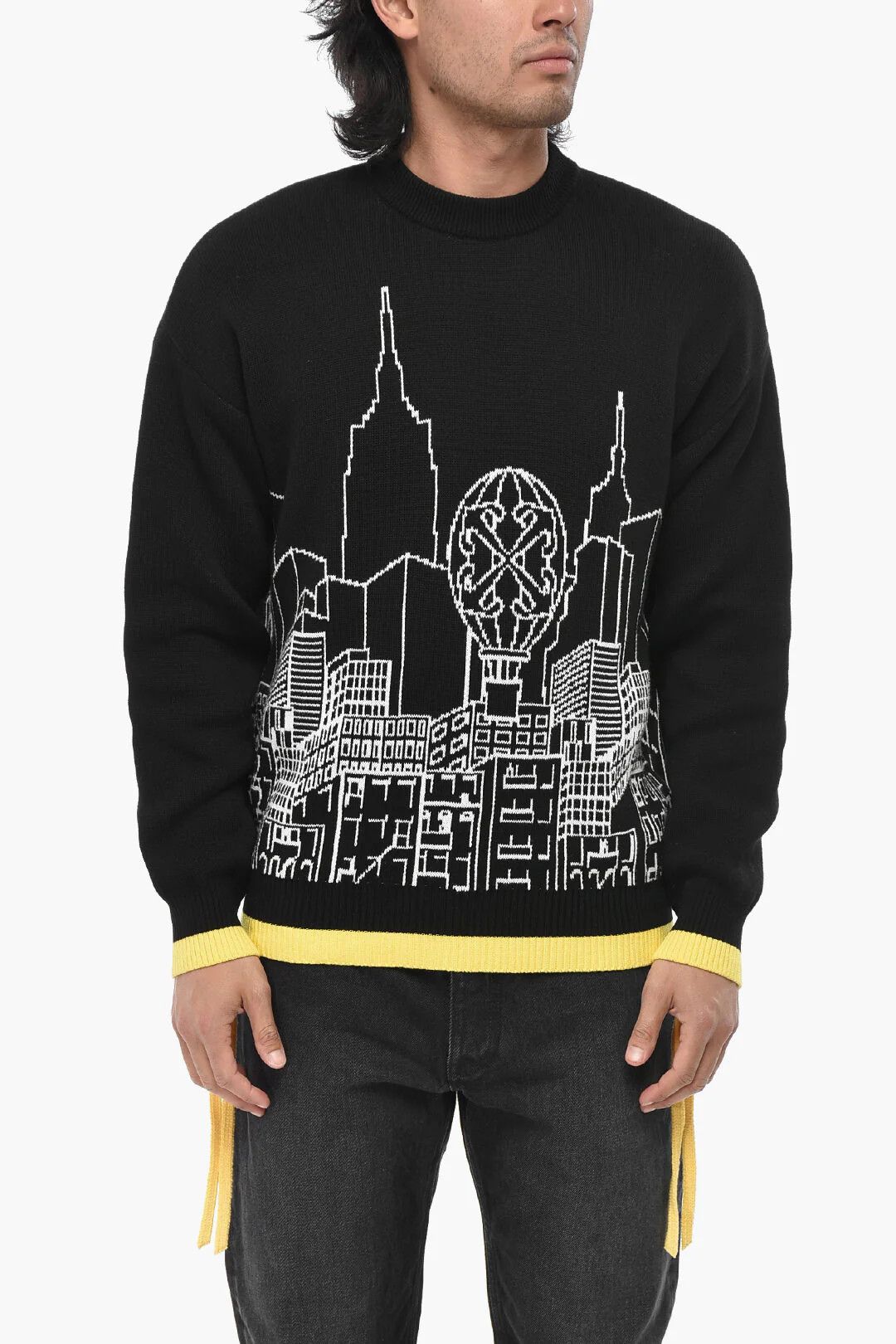 Off-White og1mm0526 Crewneck Sweater in Multicolor Size US S / EU 44-46 / 1 - 1 Thumbnail