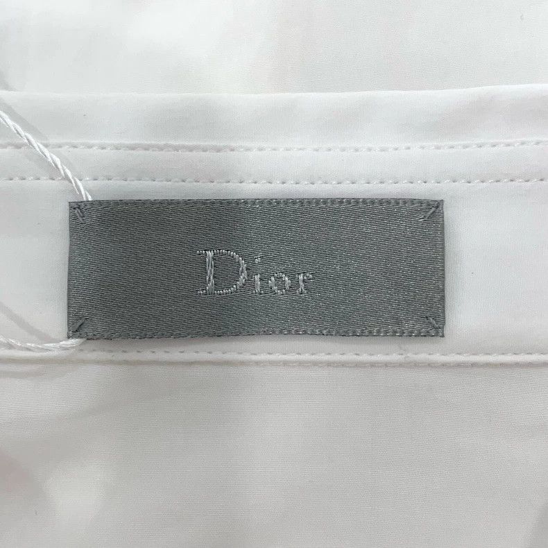 Dior Dior Size 37 Little bee embroidered lapel white cotton long Size US XXS / EU 40 - 6 Thumbnail