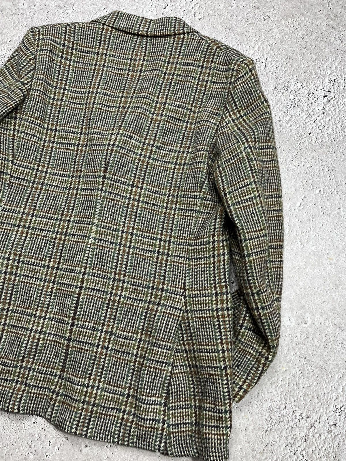 Harris Tweed Dunn & Co Harris Tweed Wool Blazer Jacket Check 108 Long Size 44R - 13 Thumbnail