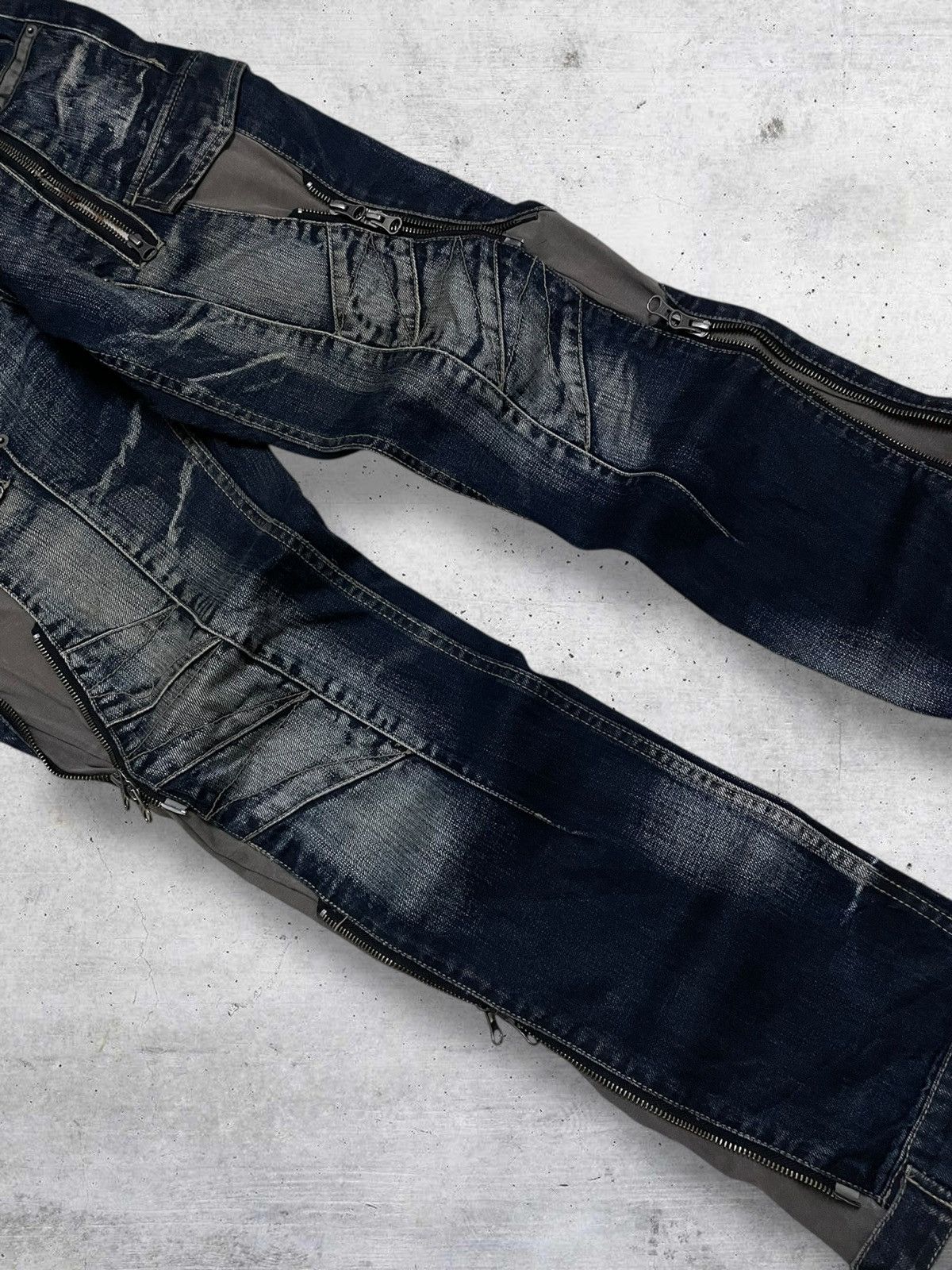 PPFM PPFM RECONSTRUCTED MULTIZIP ICONIC JAPAN DESIGNER 90S DENIM Size US 31 - 4 Thumbnail