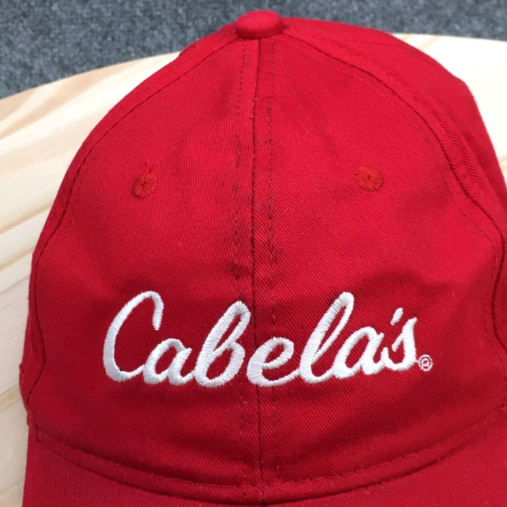 Vintage Cabelas Cap Mens One Size Red Baseball Unisex Adjustable Curved Brim Embroidered Logo Size ONE SIZE - 2 Thumbnail