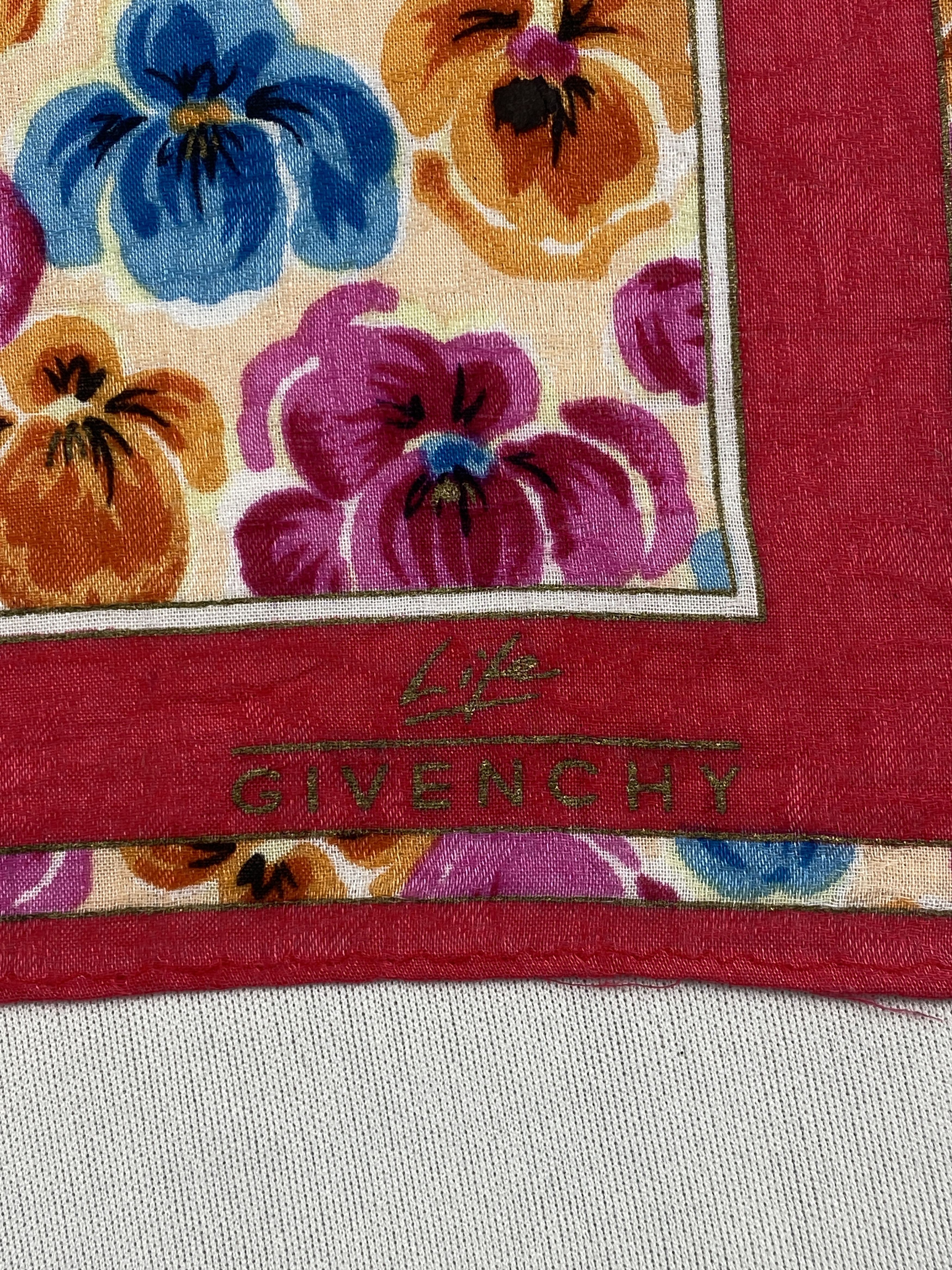 Givenchy Vintage Givenchy Handkerchief Pocket Square Bandana HM0006 Size ONE SIZE - 6 Thumbnail