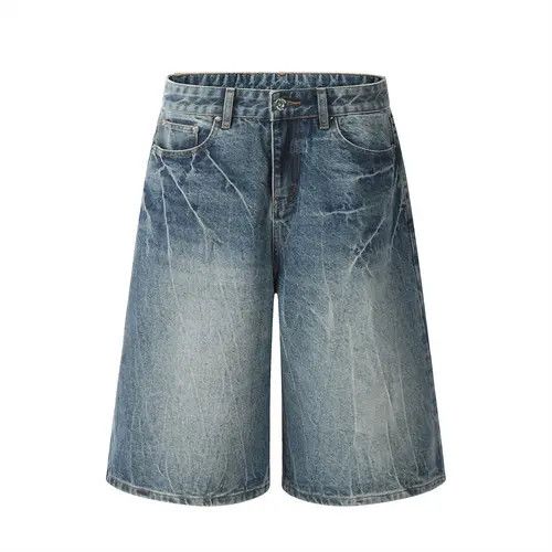 VIBE Lightning Blue Jorts, Baggy Denim Jean Shorts Size US 32 / EU 48 - 1 Thumbnail