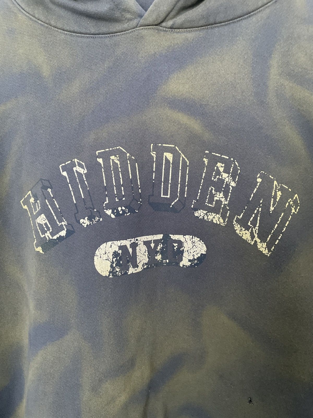 HIDDEN Size XL - Hidden NY Thrashed TECH Hoodie Washed Slate Size US XL / EU 56 / 4 - 2 Thumbnail
