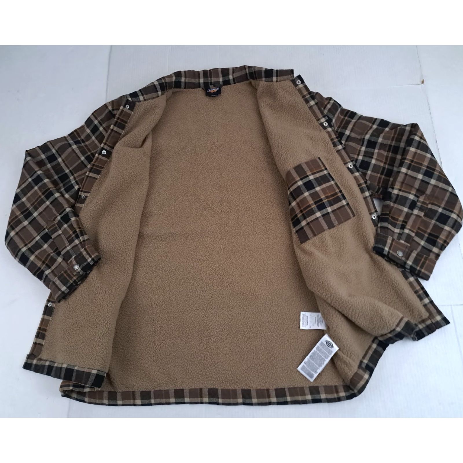 Dickies VINTAGE Dickies Full Snap Metal Button Insulated Brown Plaid Outdoor Shirt 2XL Size US XXL / EU 58 / 5 - 6 Thumbnail