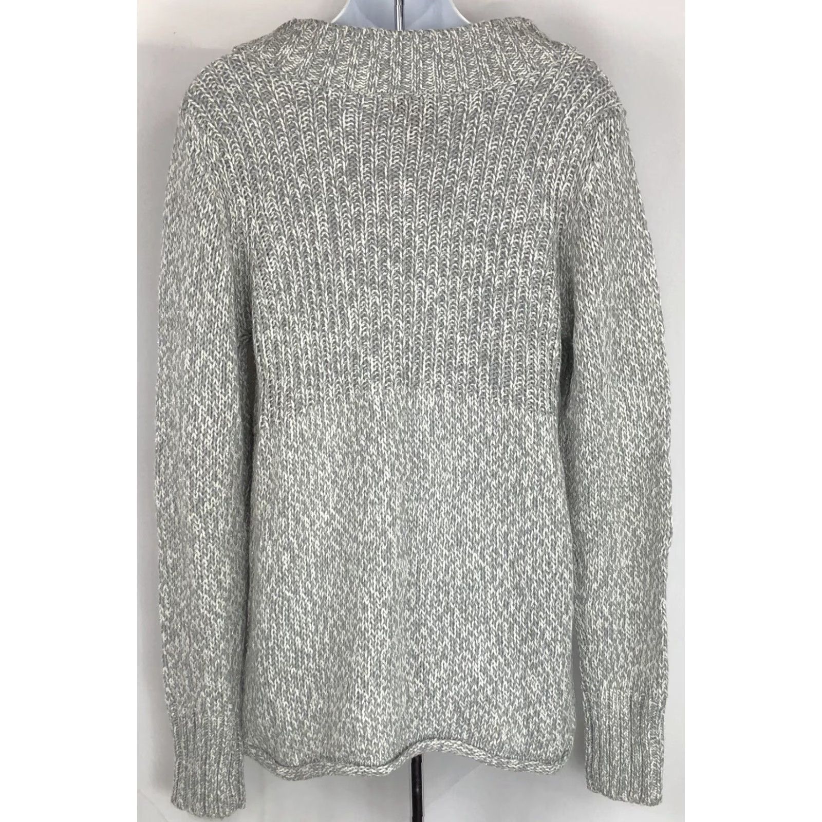 Vintage Arizona tunic sweater 1X gray metallic V-neck long sleeve Pullover Woman 1X - Gray - Knit - Casual Bohemian style Size XL / US 12-14 / IT 48-50 - 3 Thumbnail